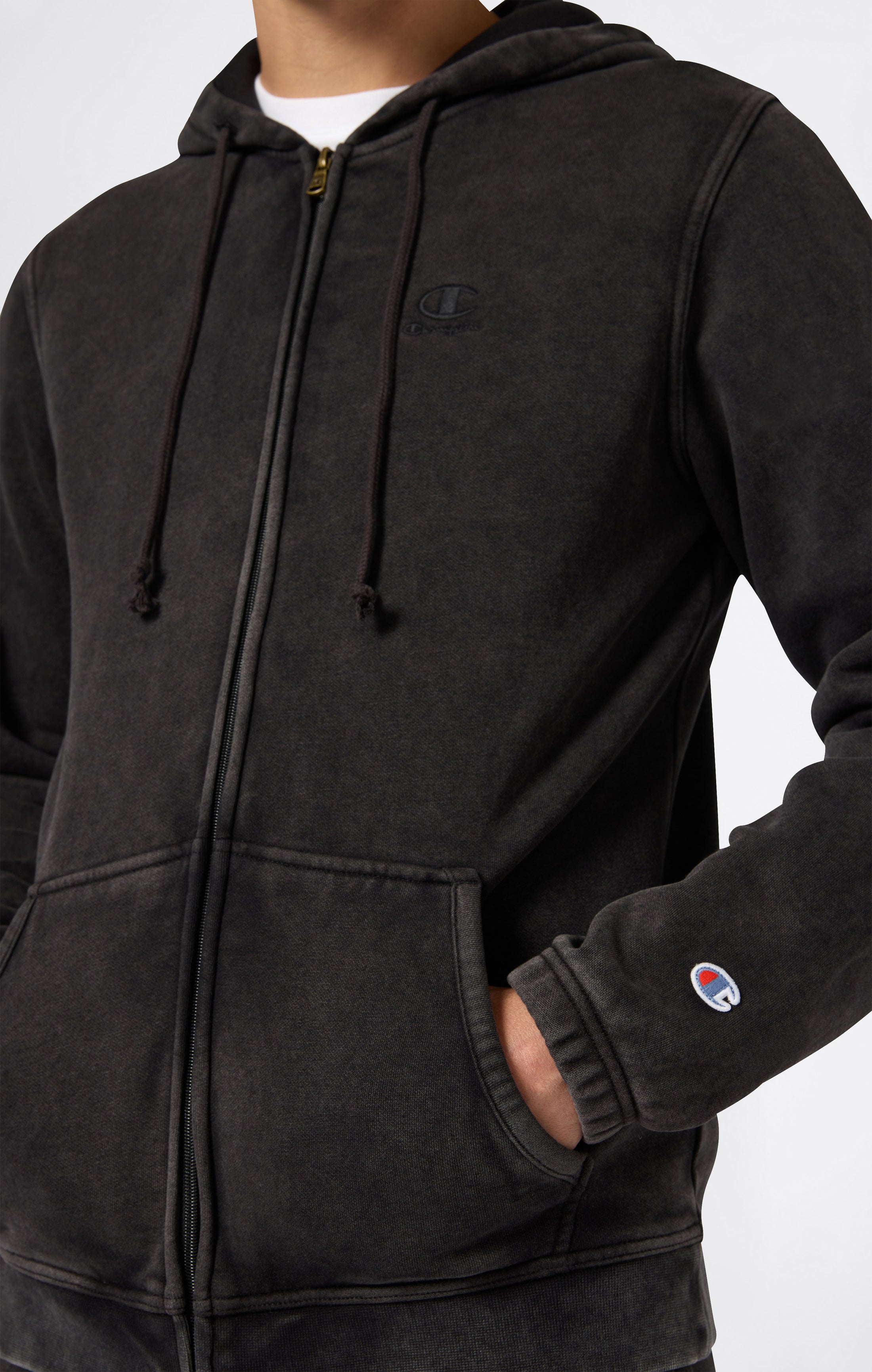 Men’s Washed Fleece Full Zip Hoodie Icons