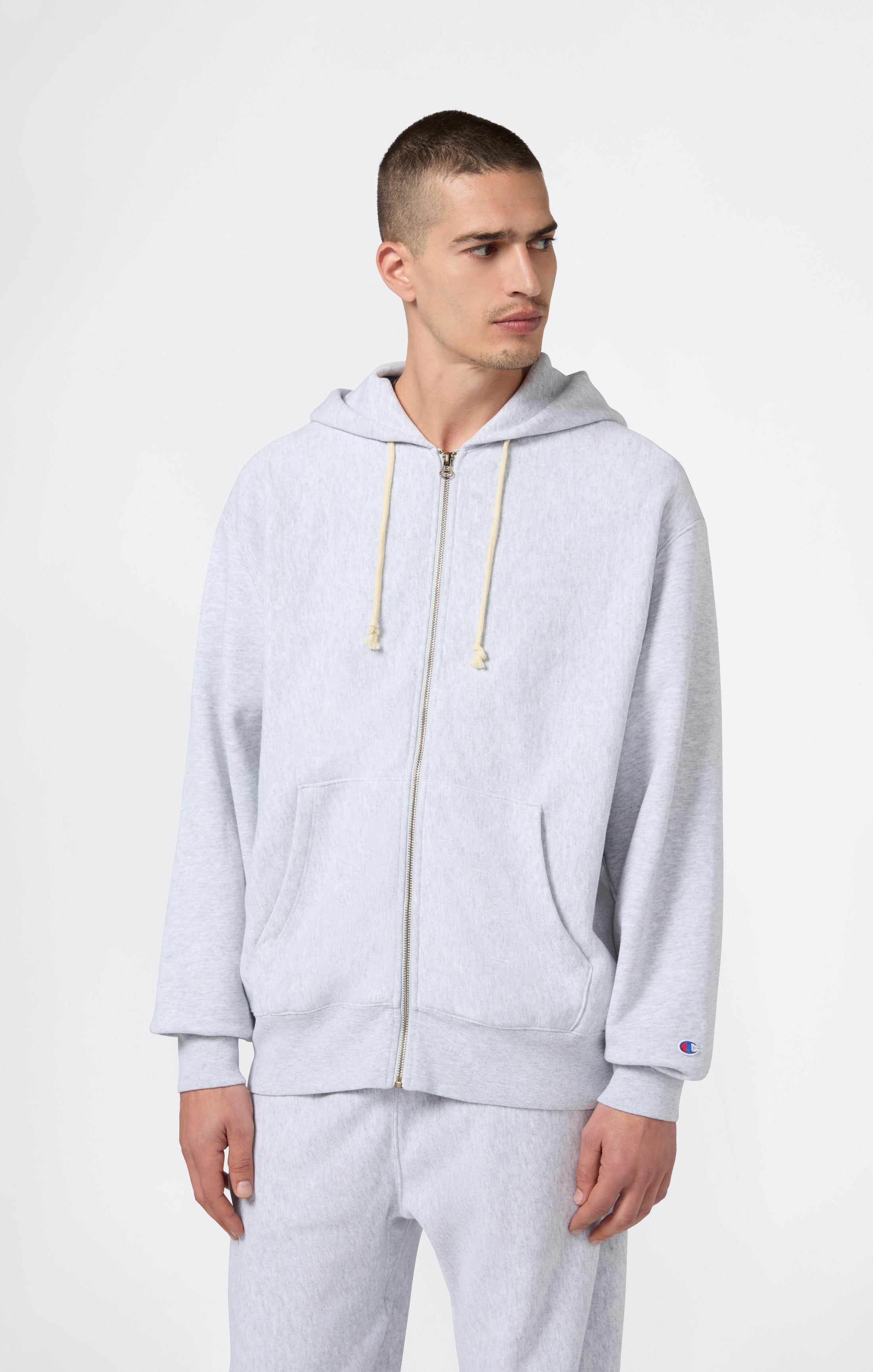 REVERSE WEAVE Kapuzen-Sweatshirt mit durchgehendem Reißverschluss für Herren