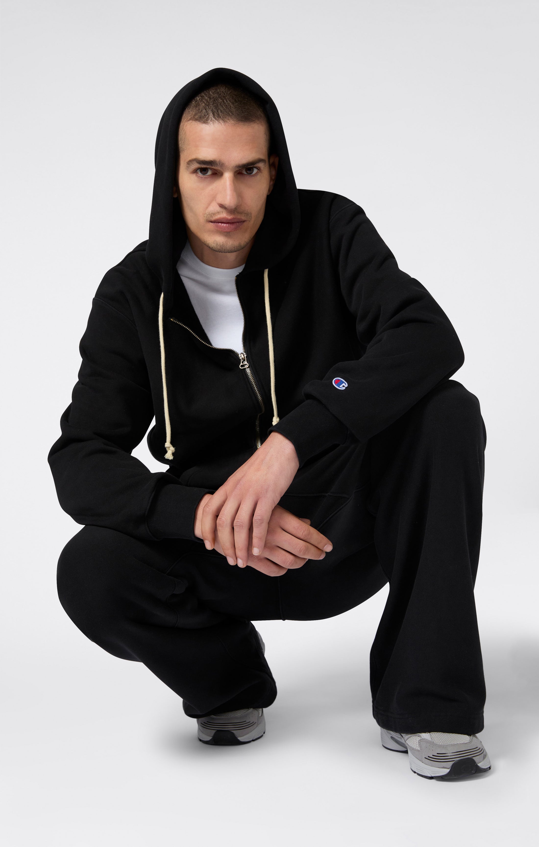 Felpa con Cappuccio Full Zip da Uomo REVERSE WEAVE