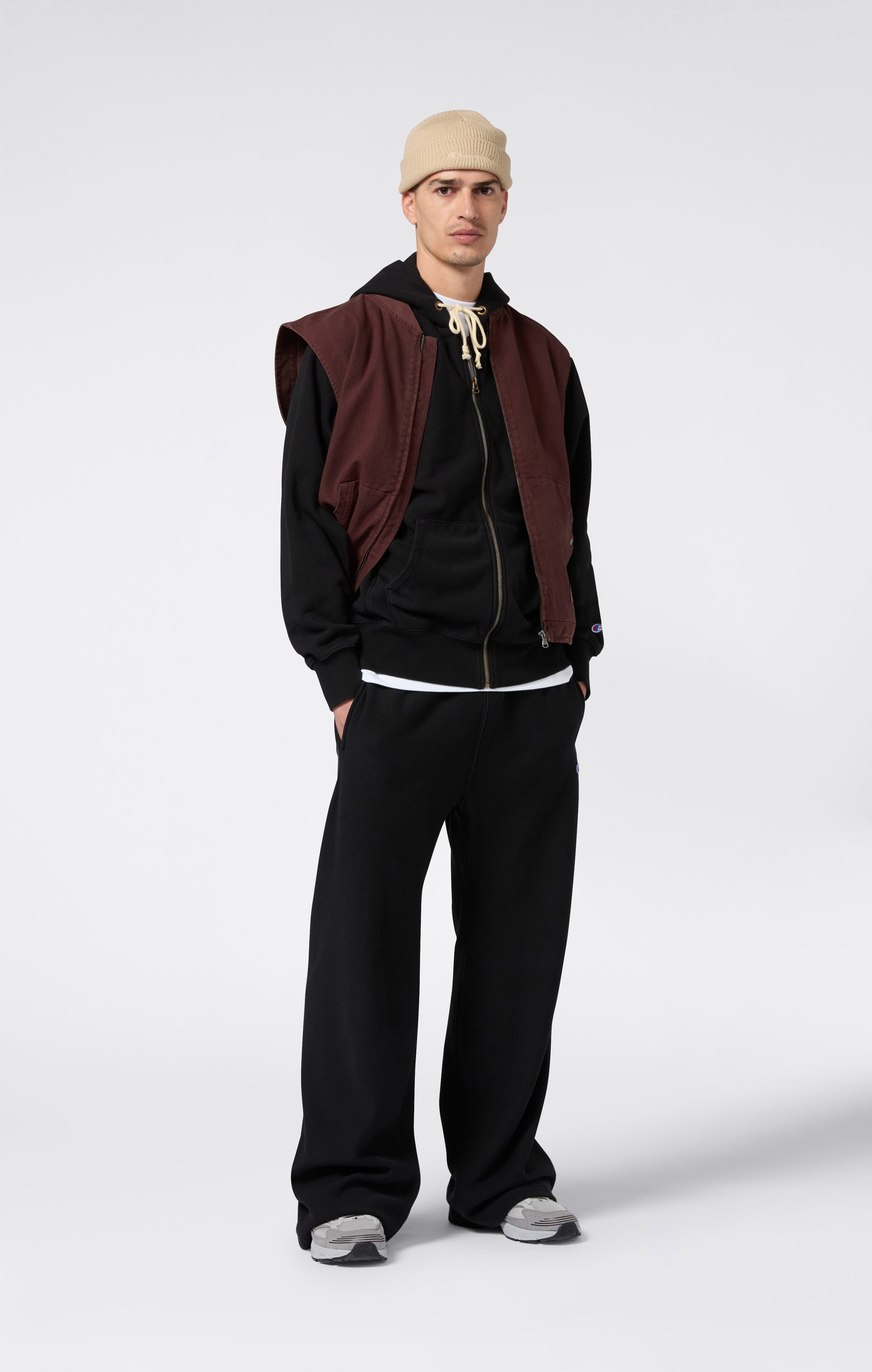 Felpa con Cappuccio Full Zip da Uomo REVERSE WEAVE