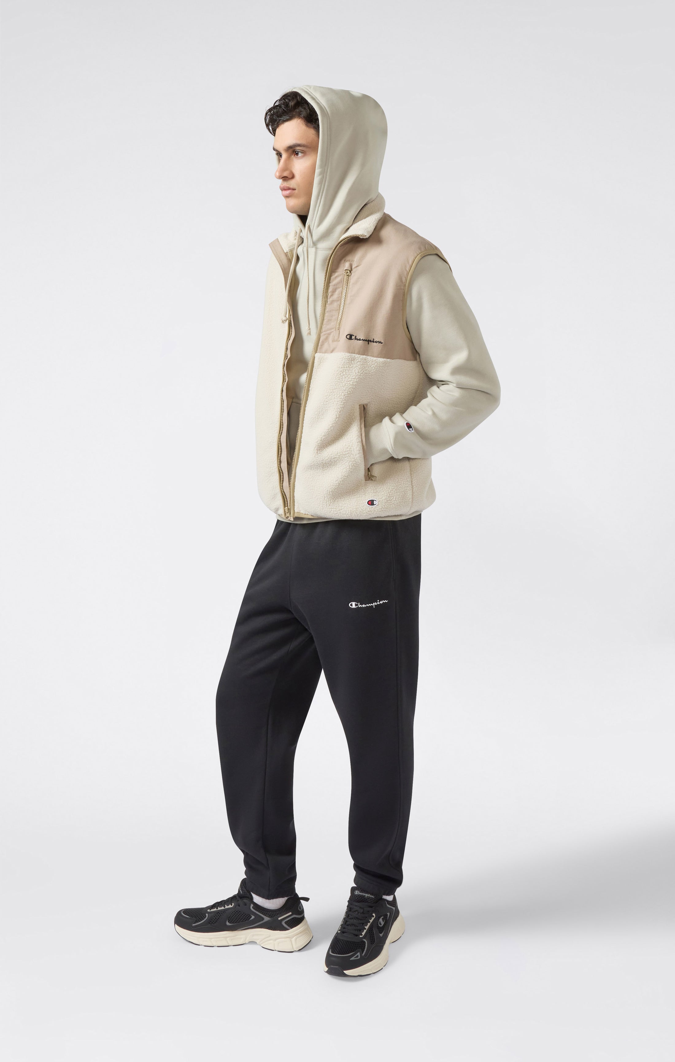 Sweat Homme Doublé Polaire avec Petit Logo Brodé Icons