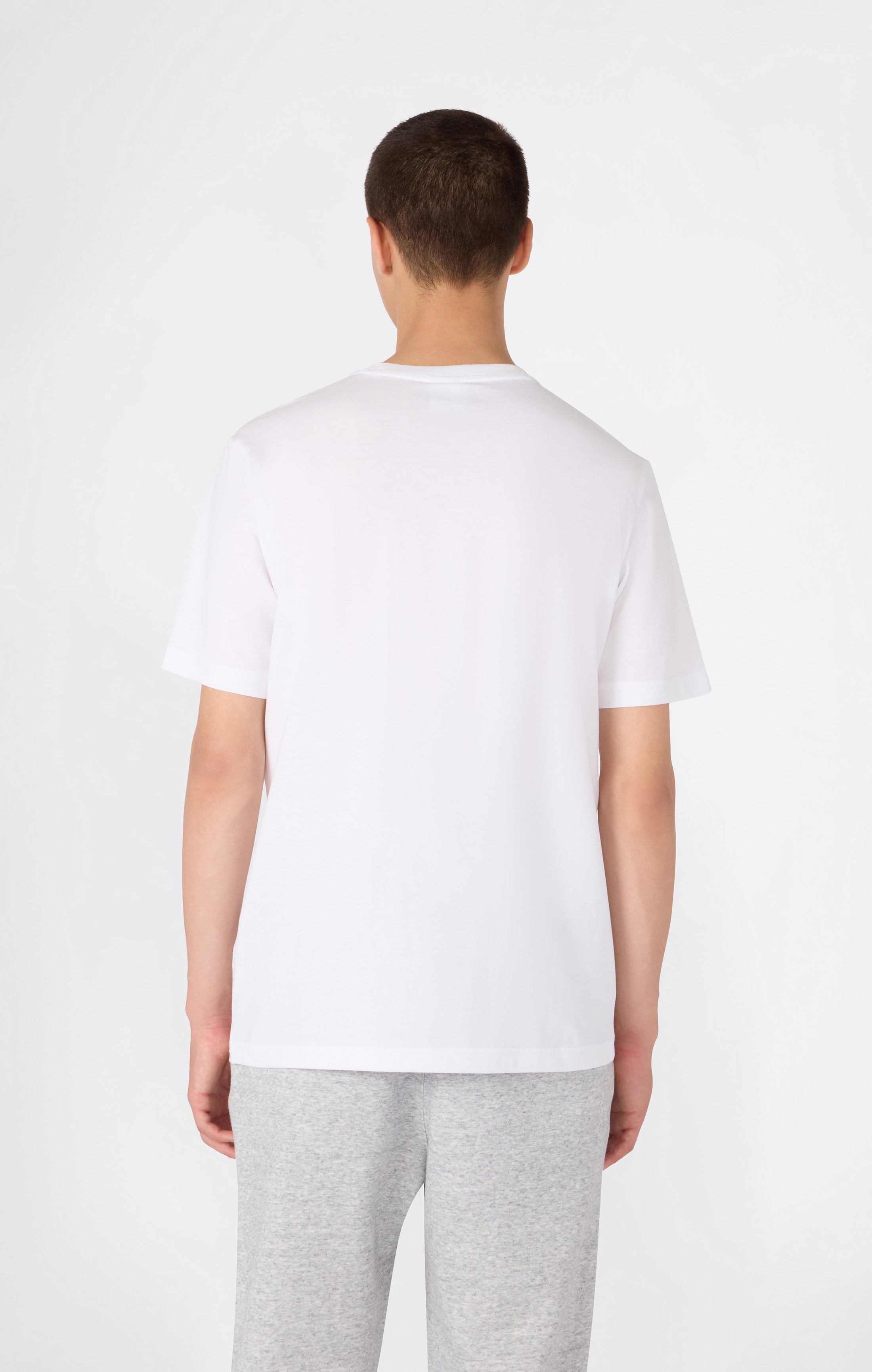 Herren T-Shirt Mit Kleinem Gesticktem Logo Icons