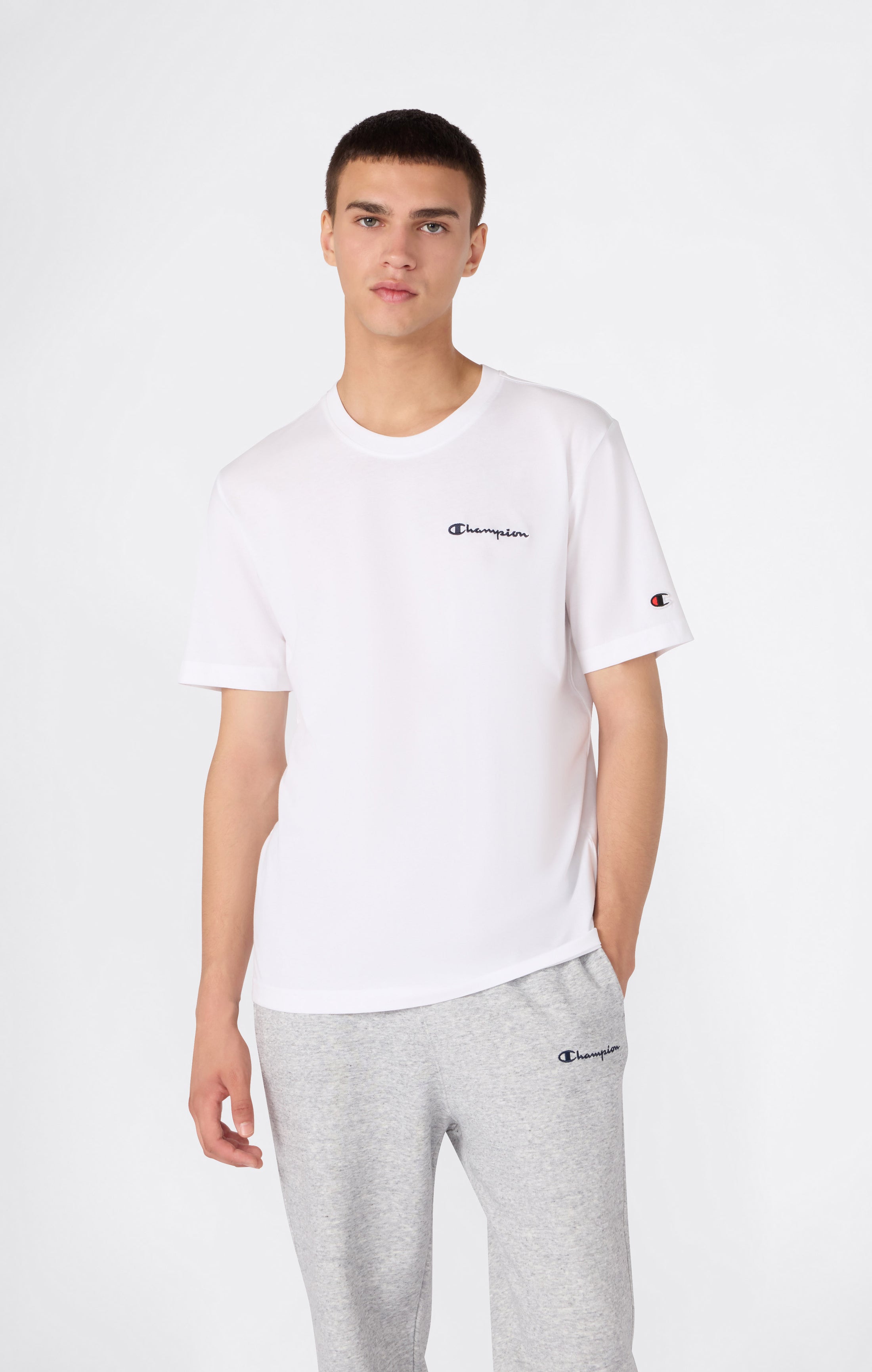 Herren T-Shirt Mit Kleinem Gesticktem Logo Icons