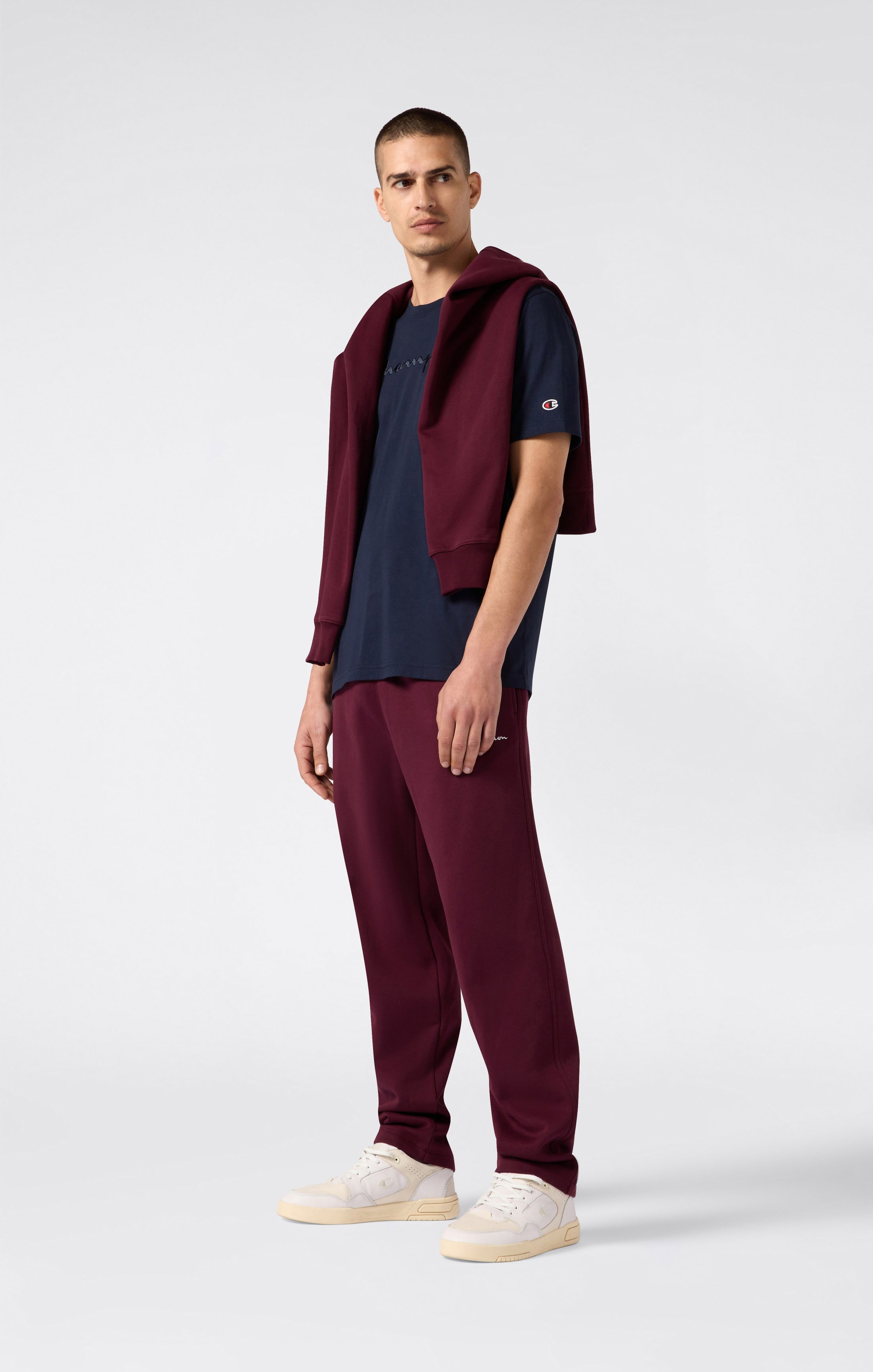 Herren Fleece-Hose mit Geradem Saum Icons