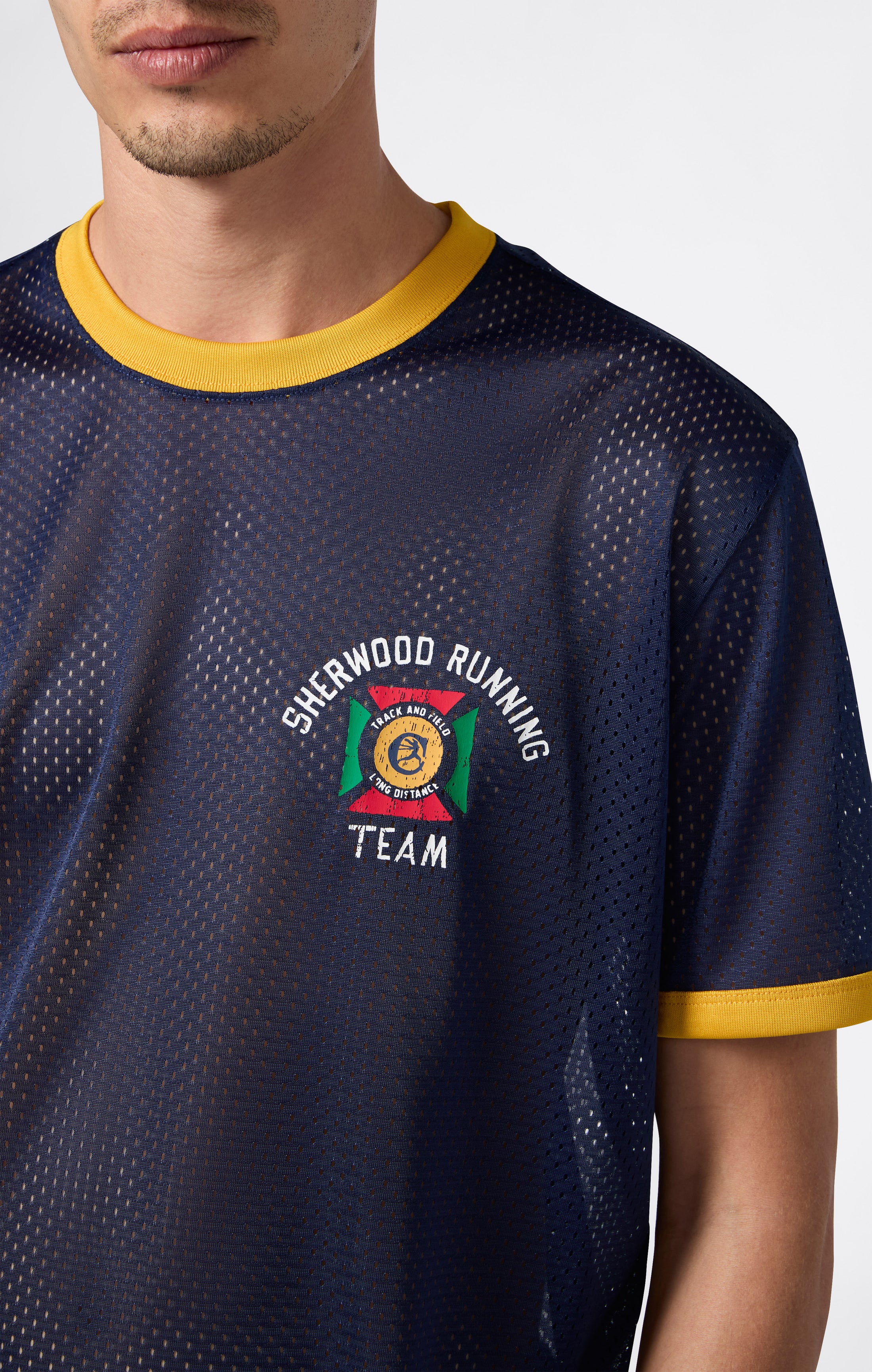 Herren-Baseballshirt aus Mesh Index & Archives Island Trees