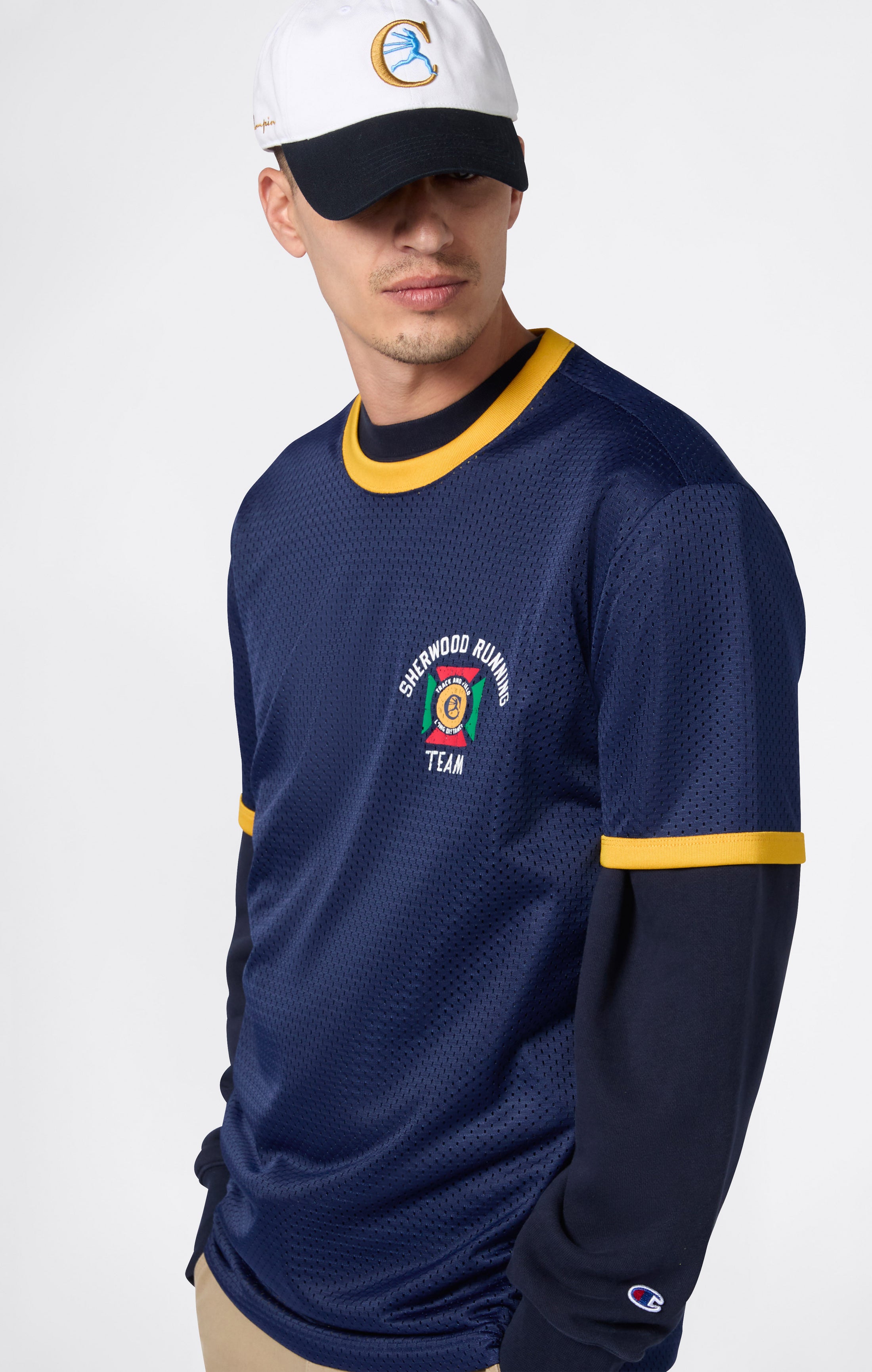 Herren-Baseballshirt aus Mesh Index & Archives Island Trees