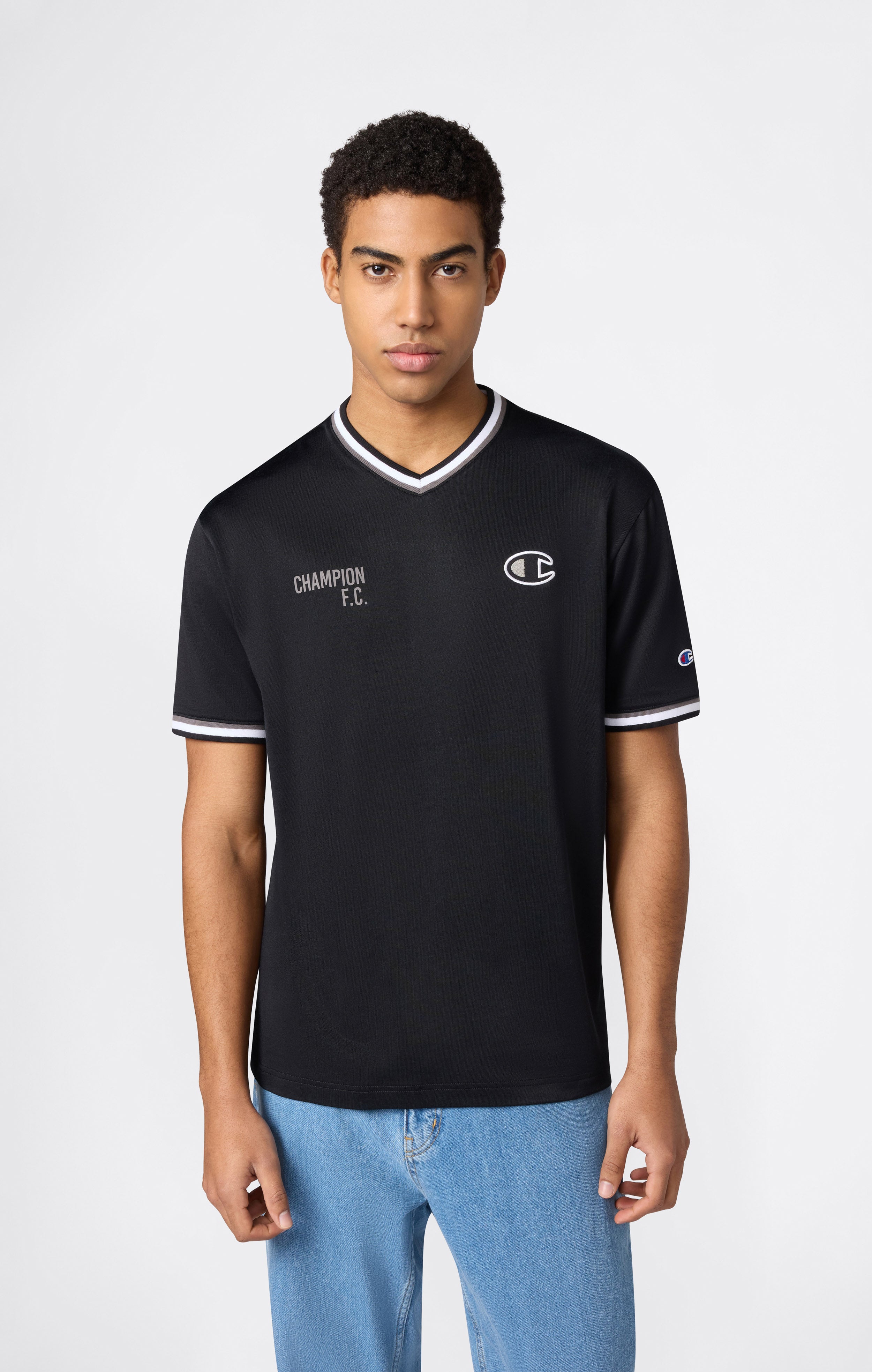 Men's Football-Inspired T-Shirt Black sport heritage | Champion