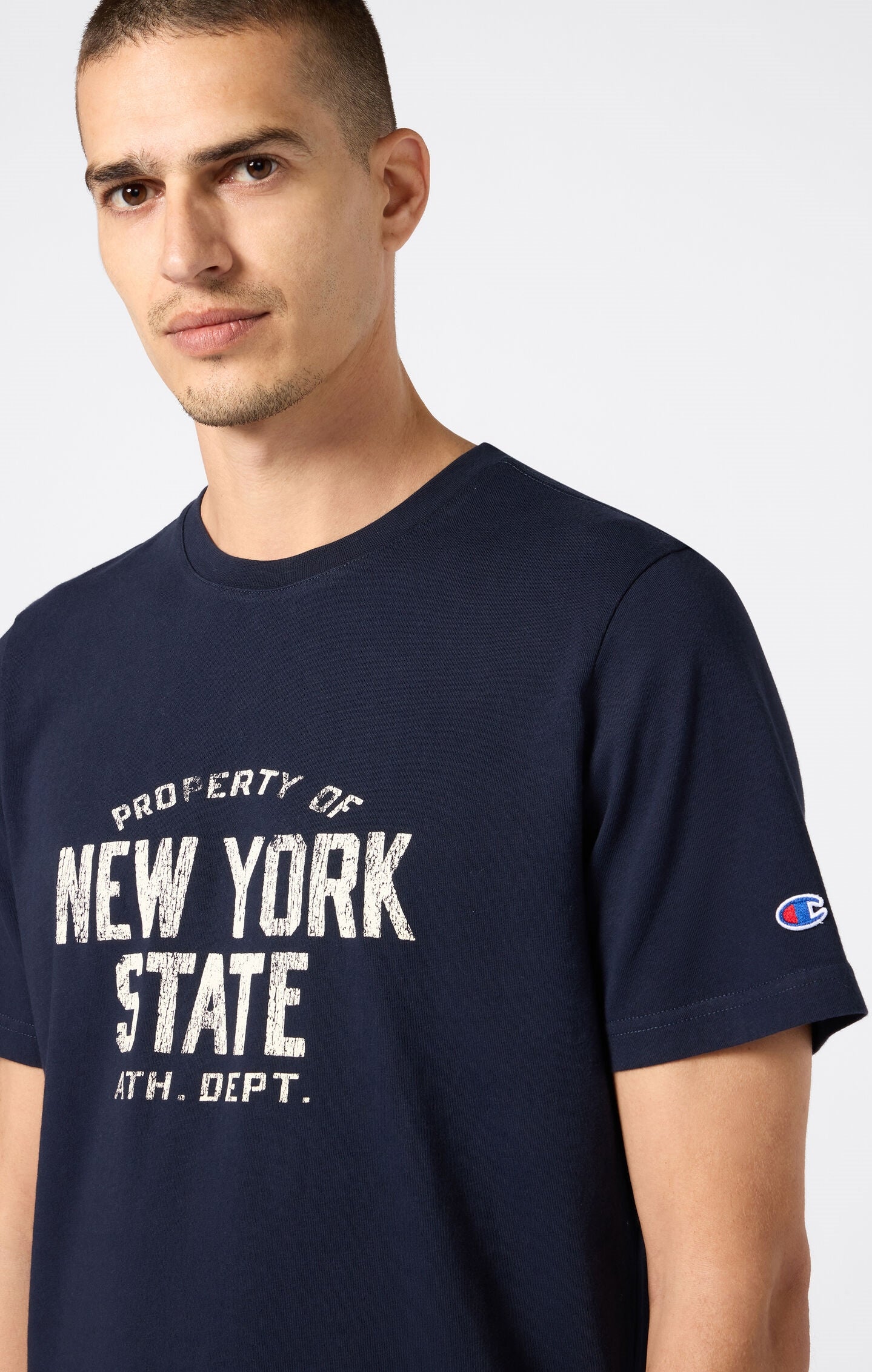 Camiseta de hombre con cuello redondo y estampado