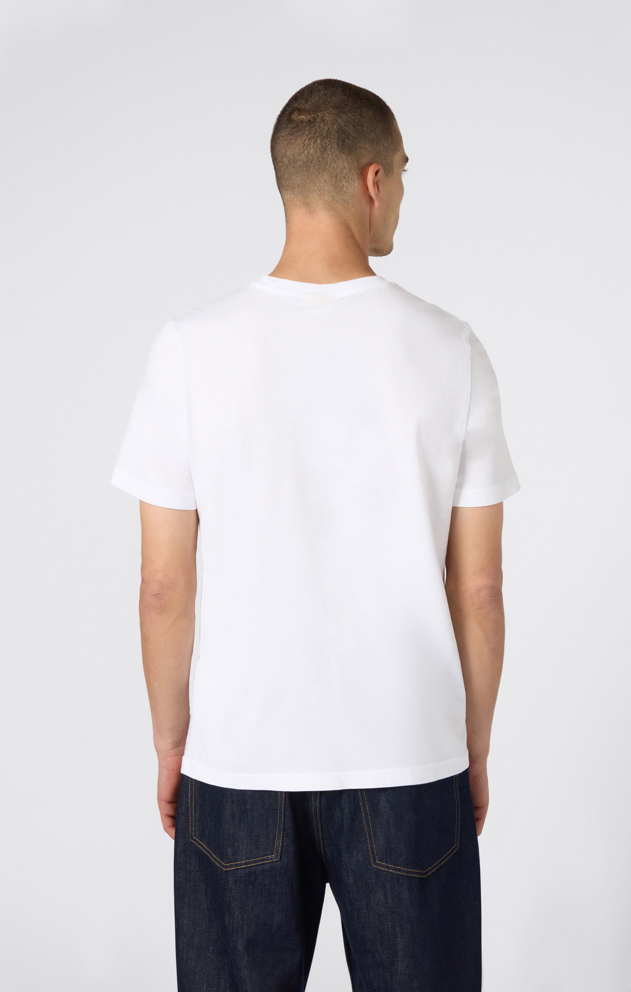 Camiseta de hombre con cuello redondo y estampado