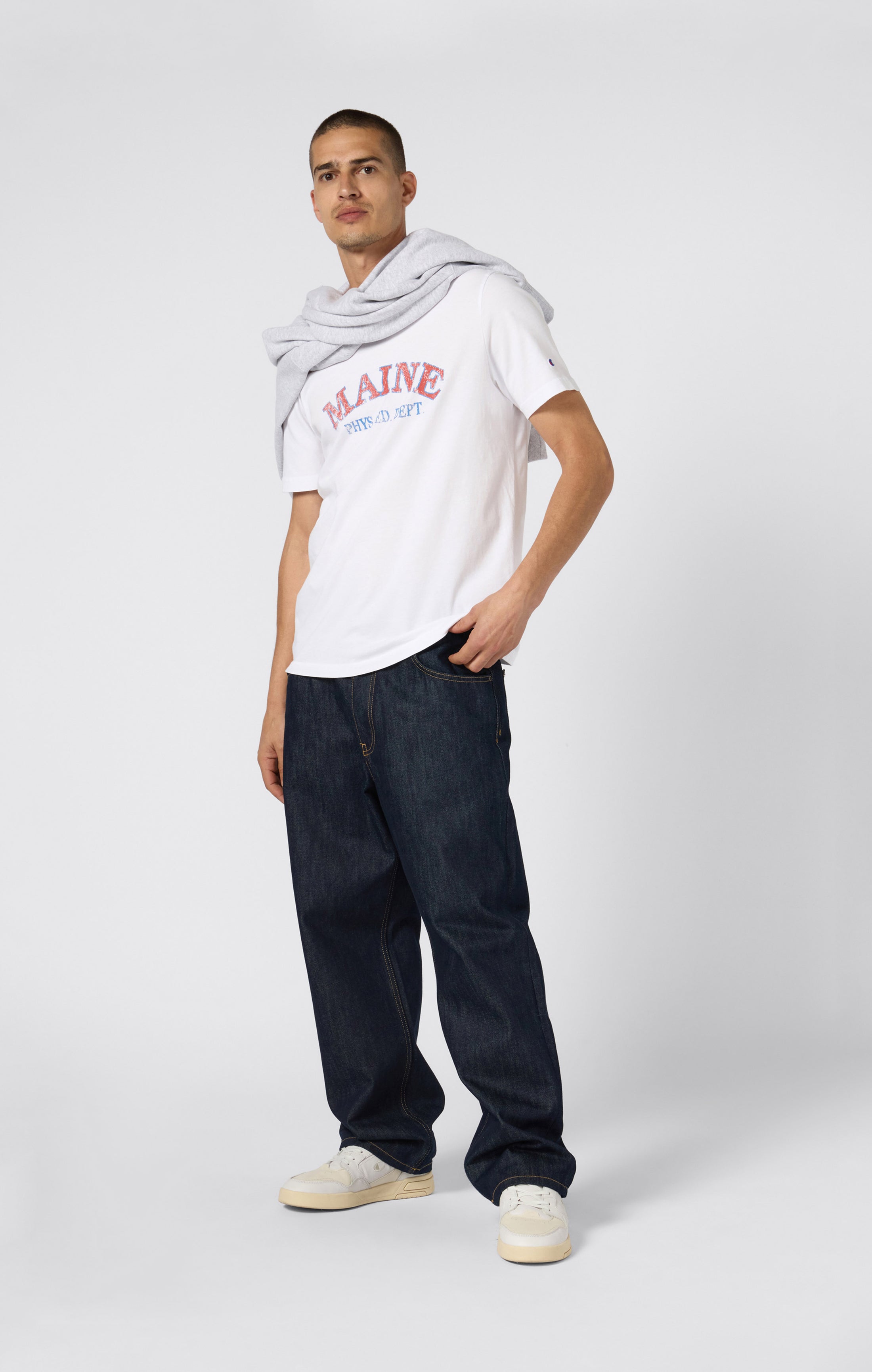 Camiseta de hombre con cuello redondo y estampado