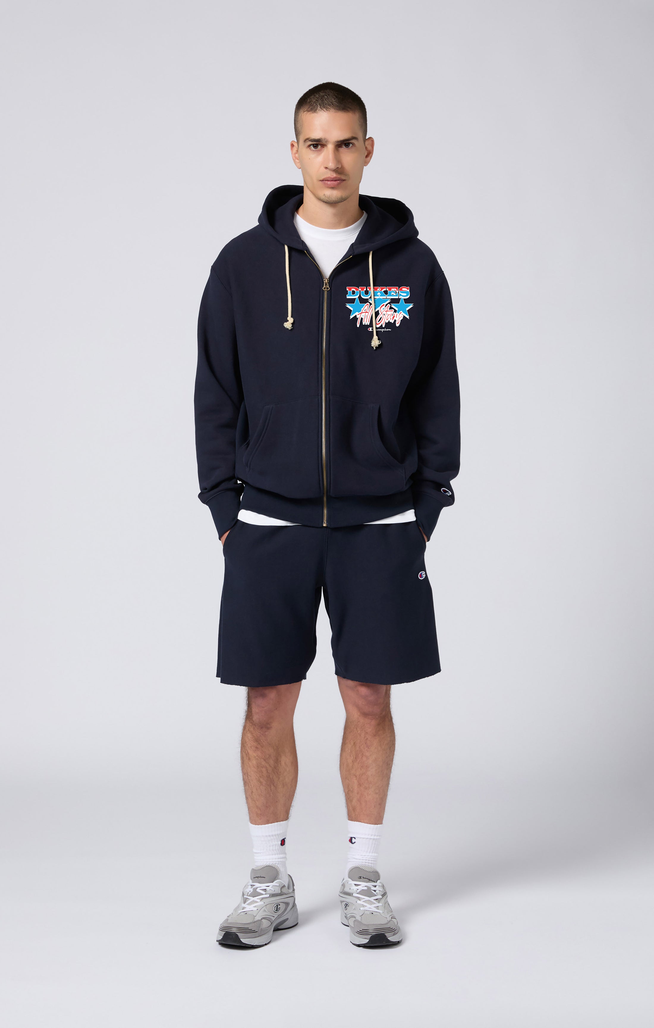 Reverse Weave Men's Fleece Zip Up Hoodie Dukes Cupboard x Champion