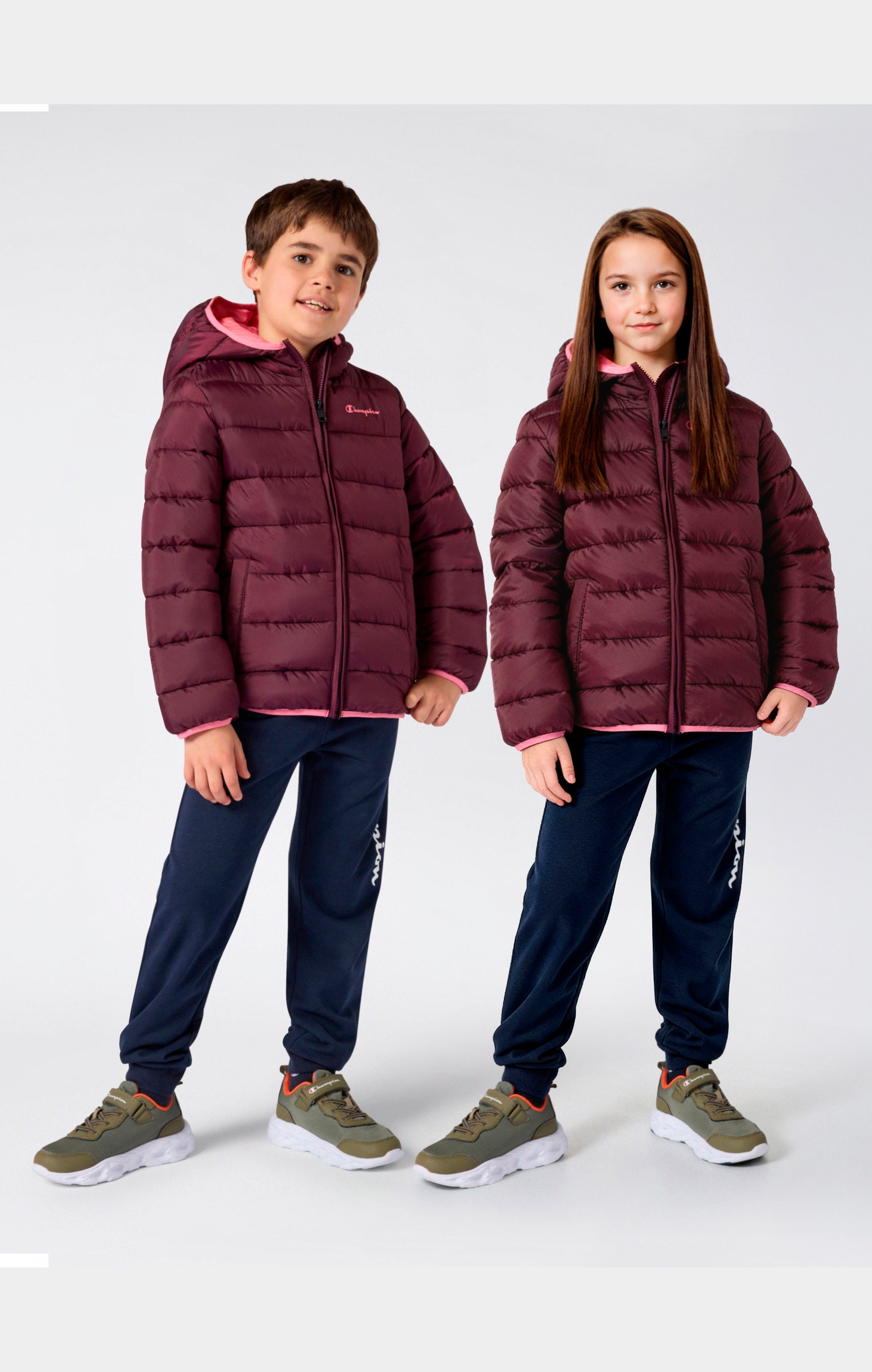 Gepolsterte Jacke mit Kapuze für Kinder