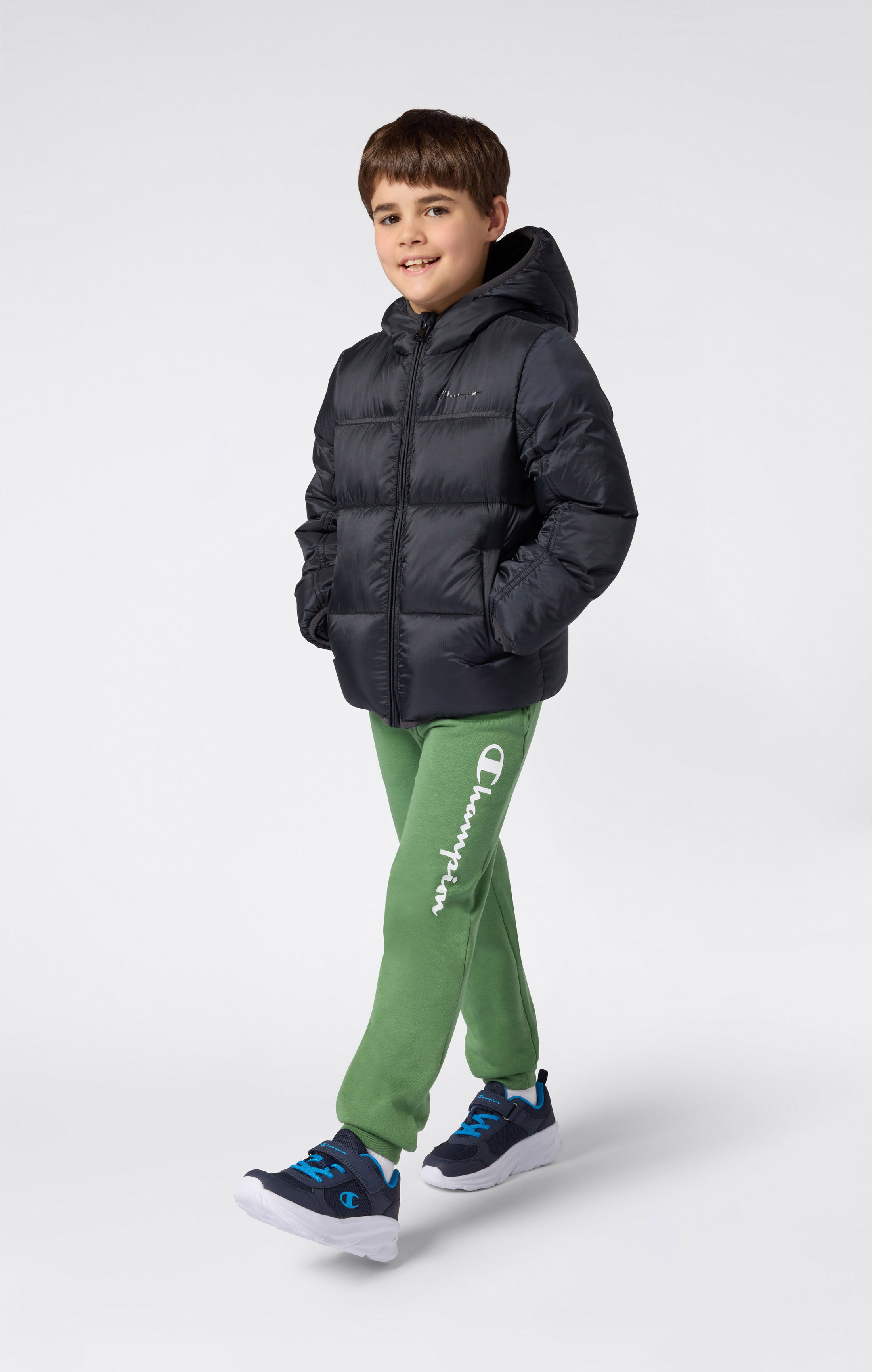 Giacca imbottita con cappuccio da bambini