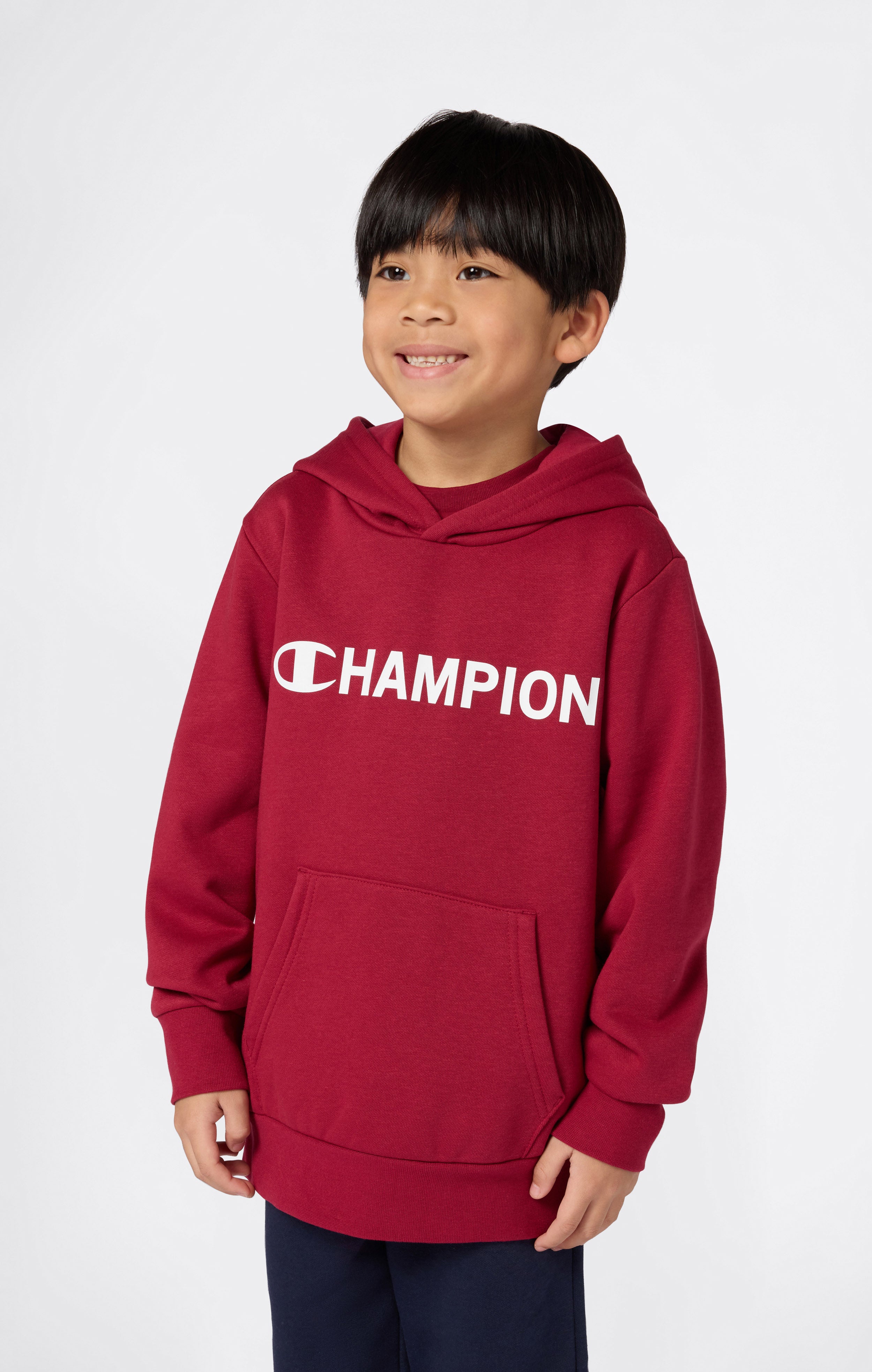 Boys' Fleece Hooded Sweatshirt Graphic red graphic shop | Champion