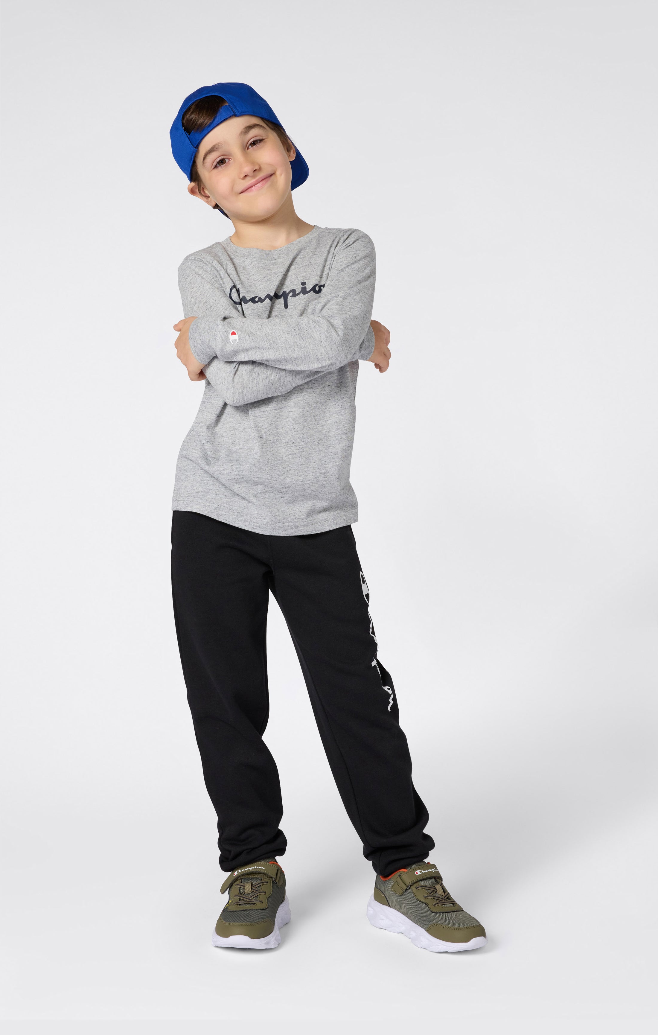 Langarm-T-Shirt Für Jungen Mit Script-Logo