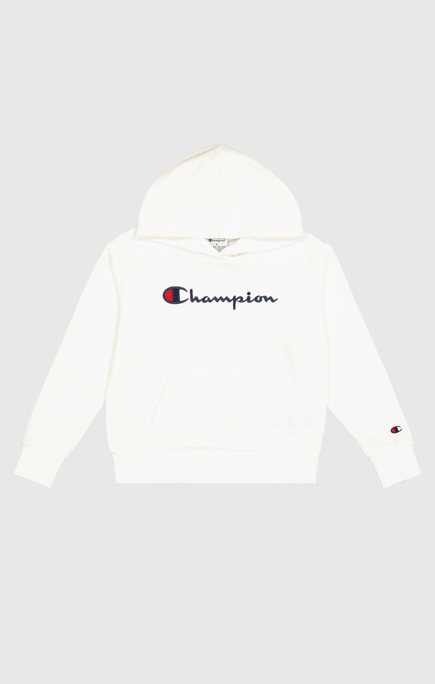 Girls' Ultra-Lightweight Hoodie with Large Embroidered Logo White icons |  Champion Cyprus