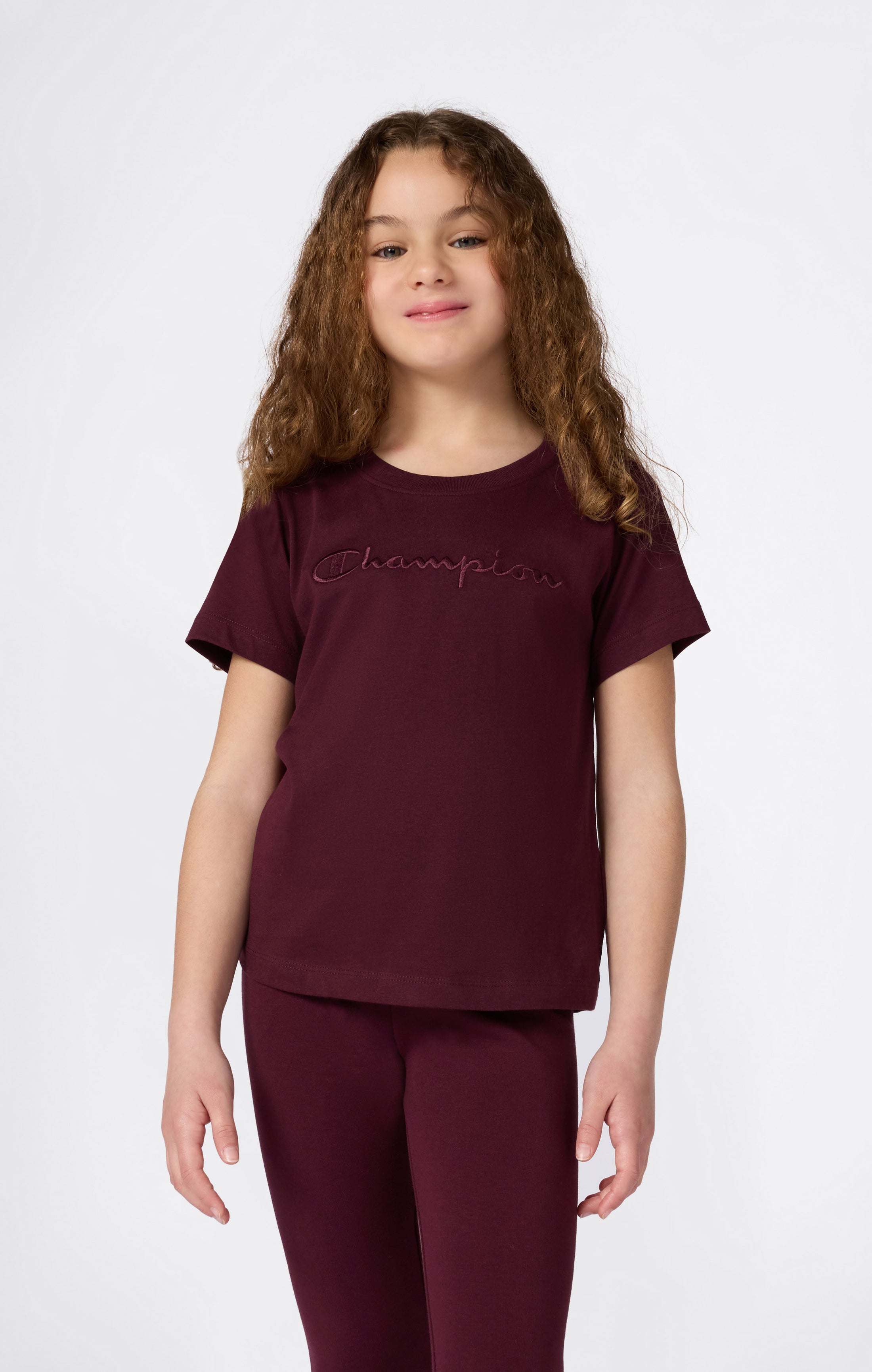 Girls' Crewneck T-shirt Slim Fit Icons