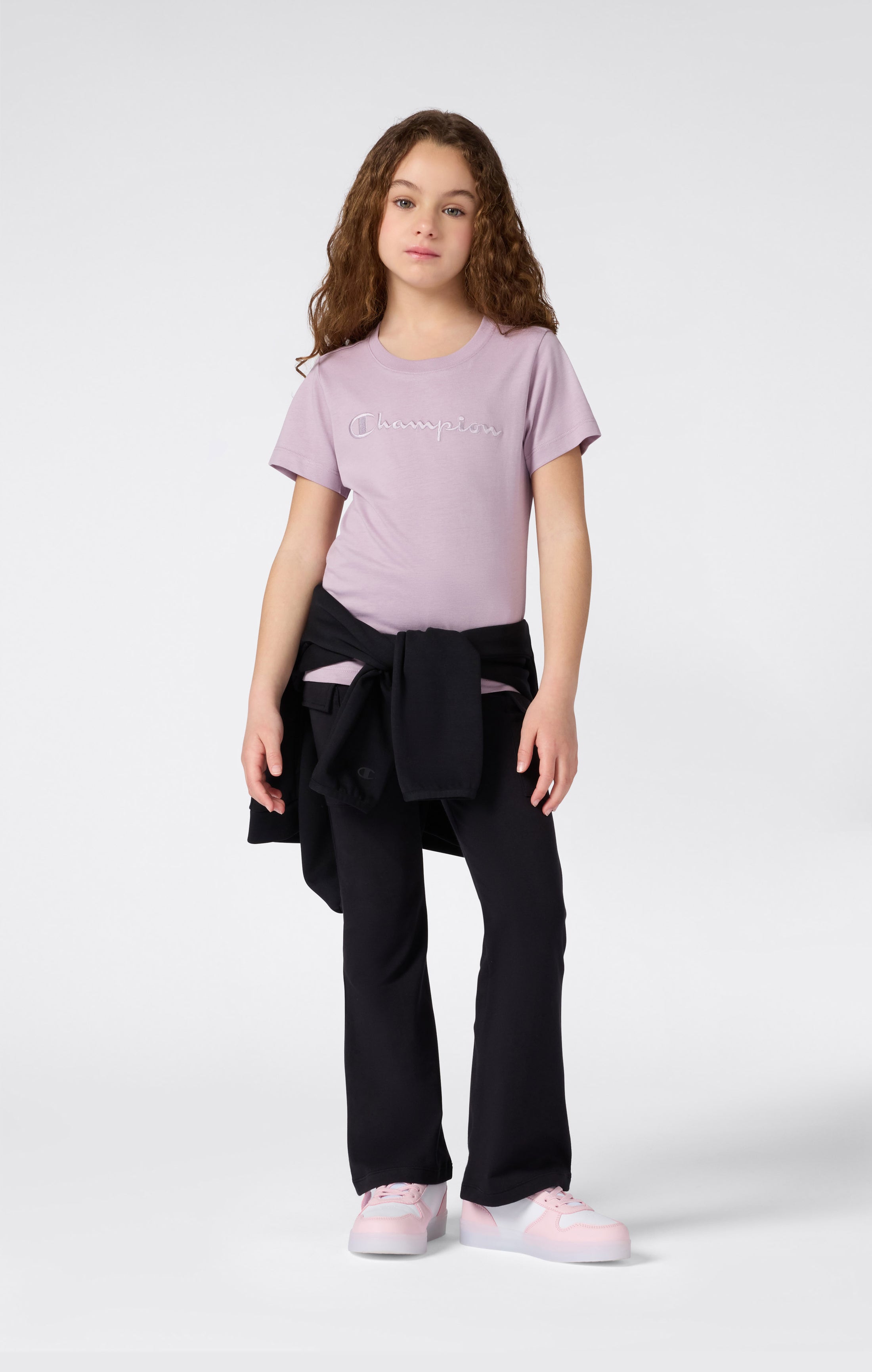 Girls' Crewneck T-shirt Slim Fit Icons