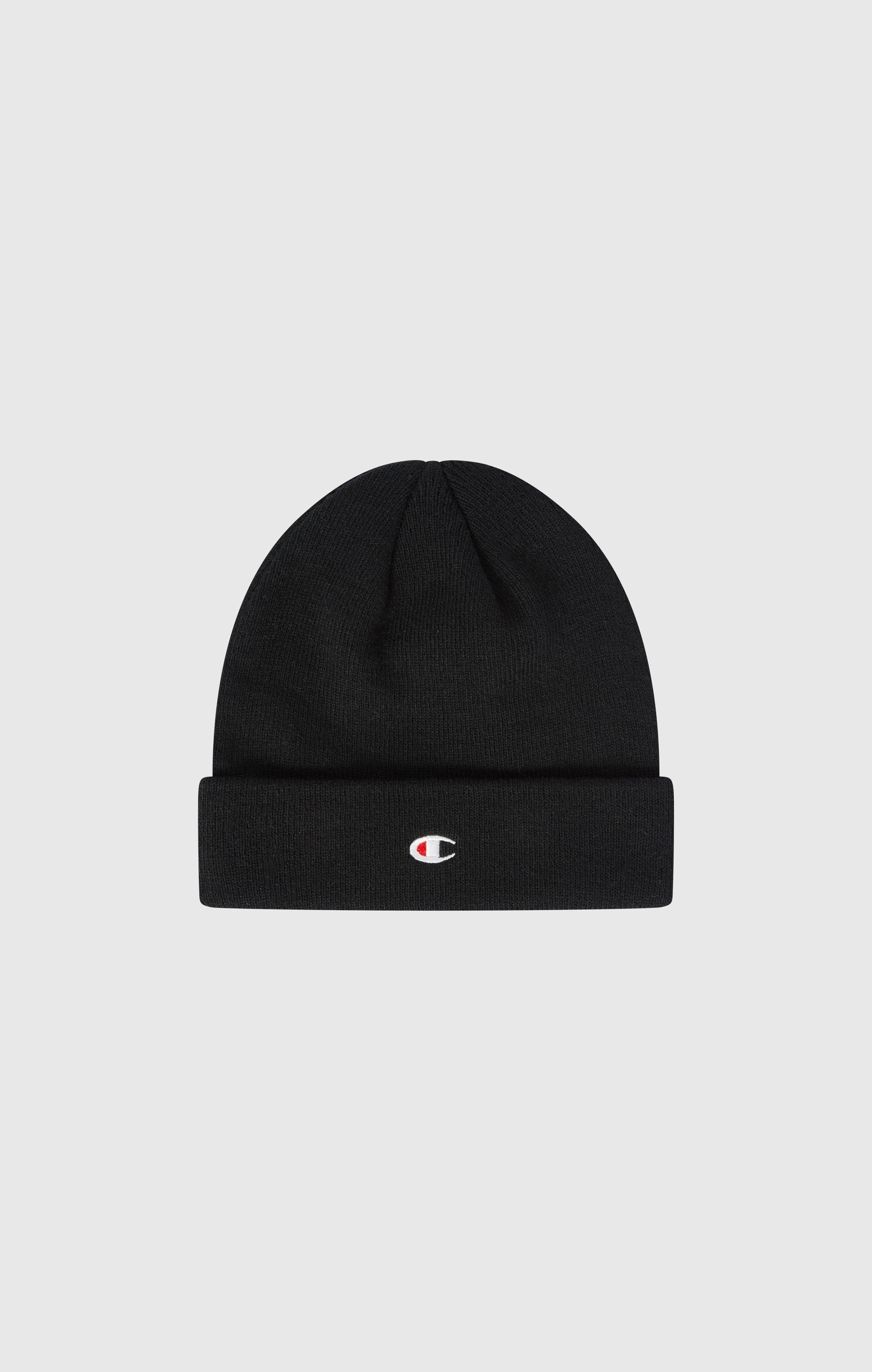 Embroidered C Logo Beanie Cap Black lifestyle caps 