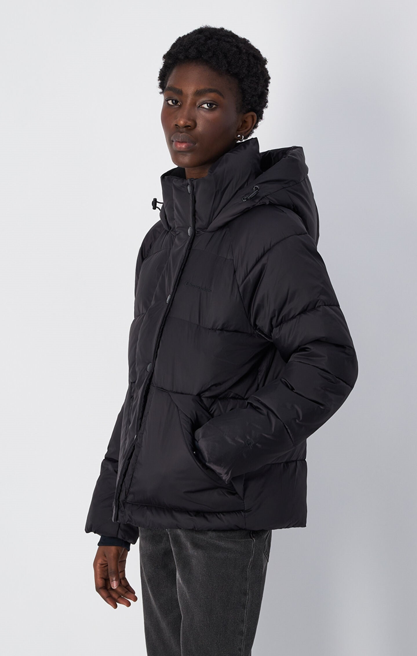 Steppjacke mit Kapuze