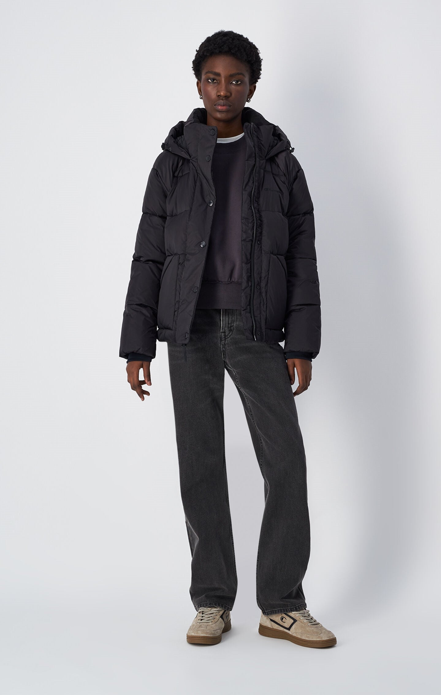 Steppjacke mit Kapuze