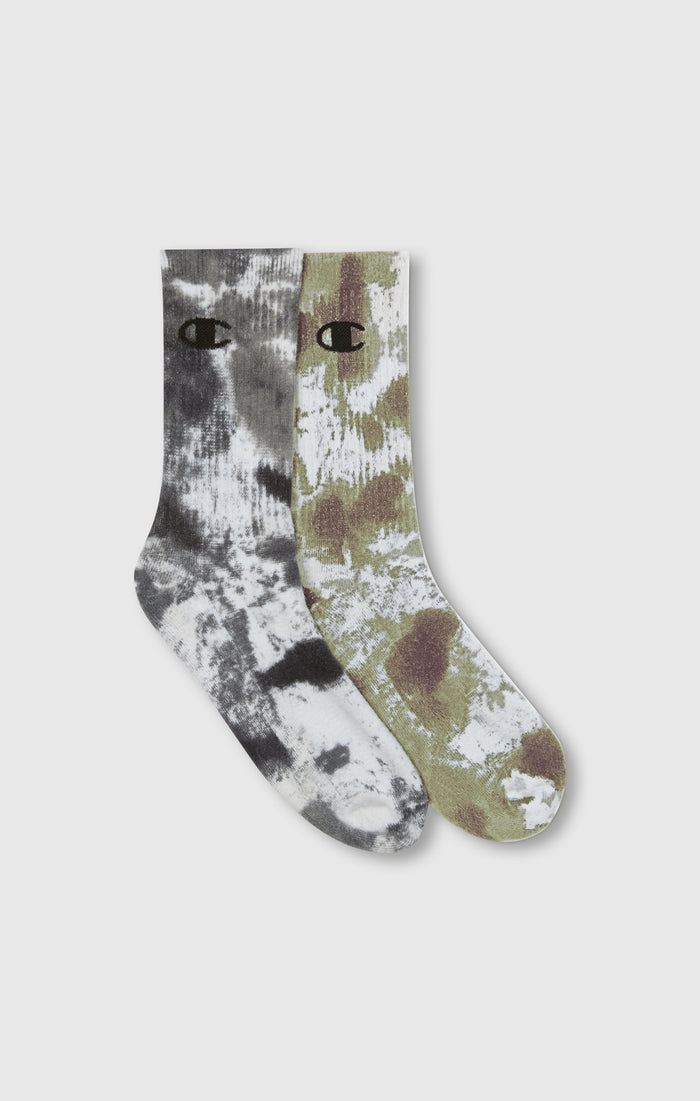 2er-Pack Tie-Dye Socken mit Halbhohem Schaft