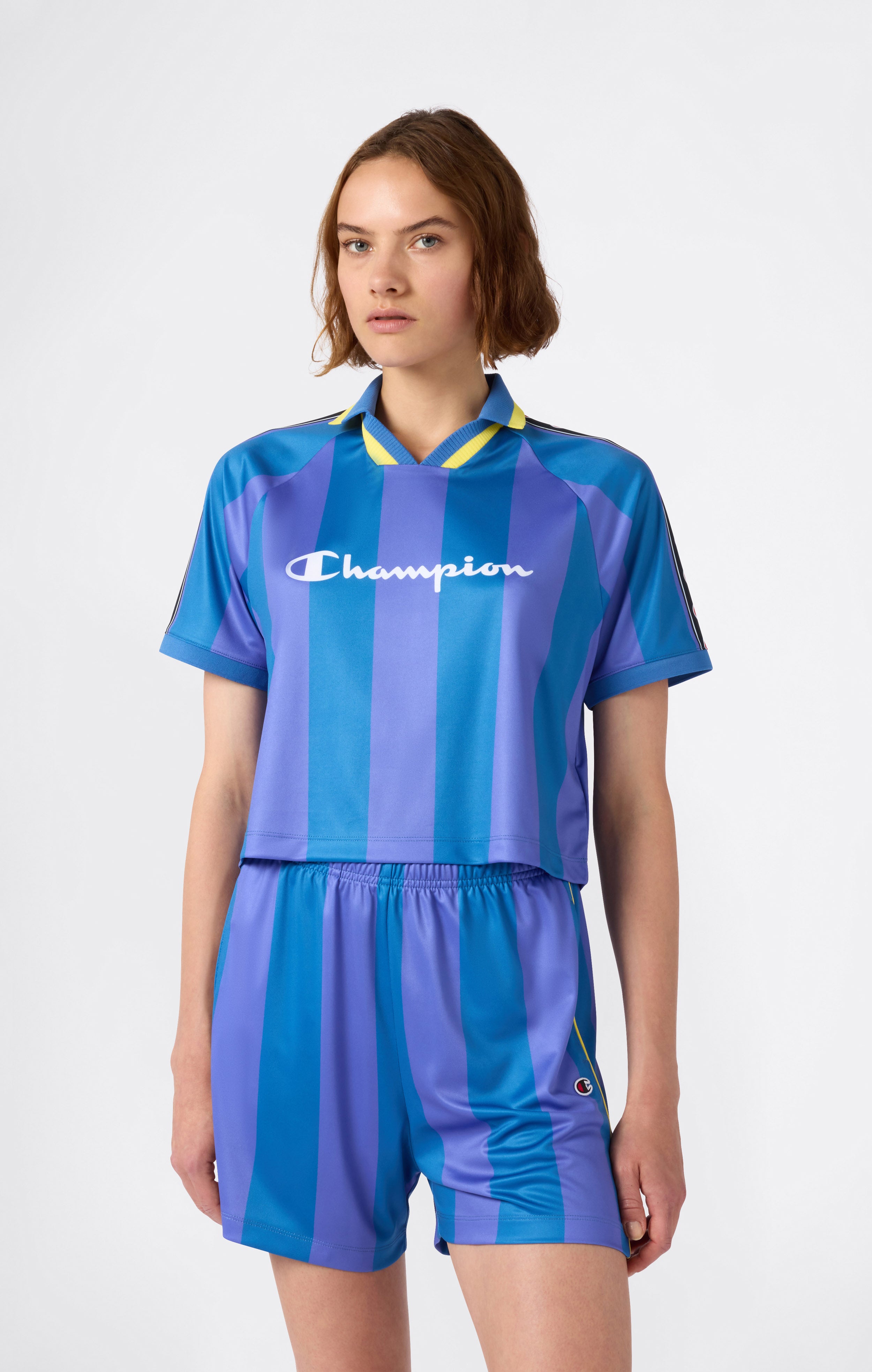 Damen Polo T-Shirt mit V-Ausschnitt Sport Heritage