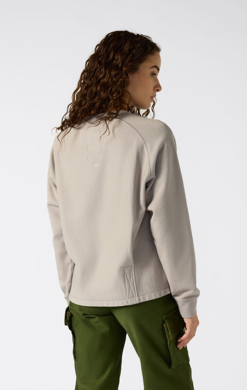 Felpa Donna girocollo Reverse Weave ampia effetto lavato