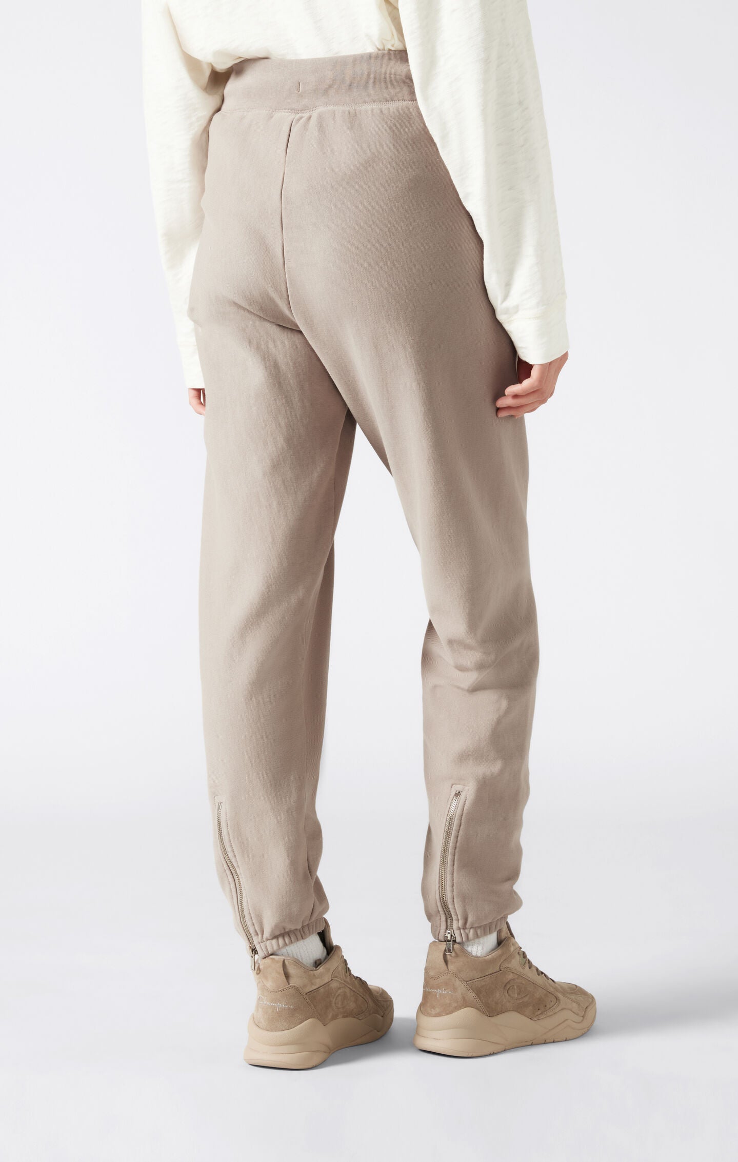 Pantaloni Donna Reverse Weave effetto lavato con polsini elasticizzati