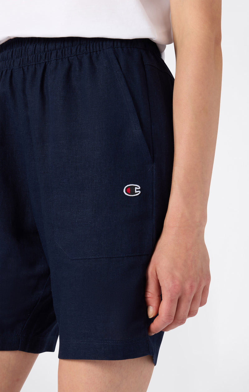 Women’s Washed Linen-Blend Bermuda