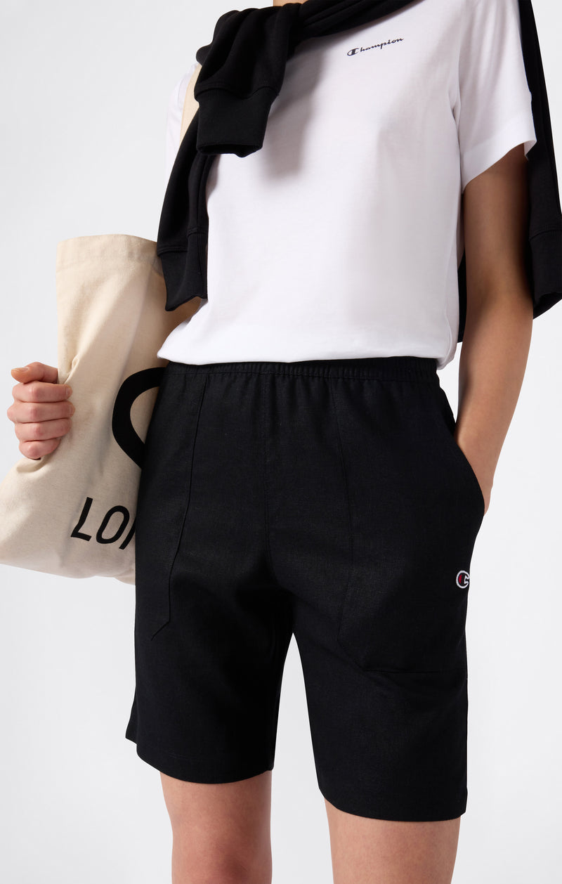Women’s Washed Linen-Blend Bermuda