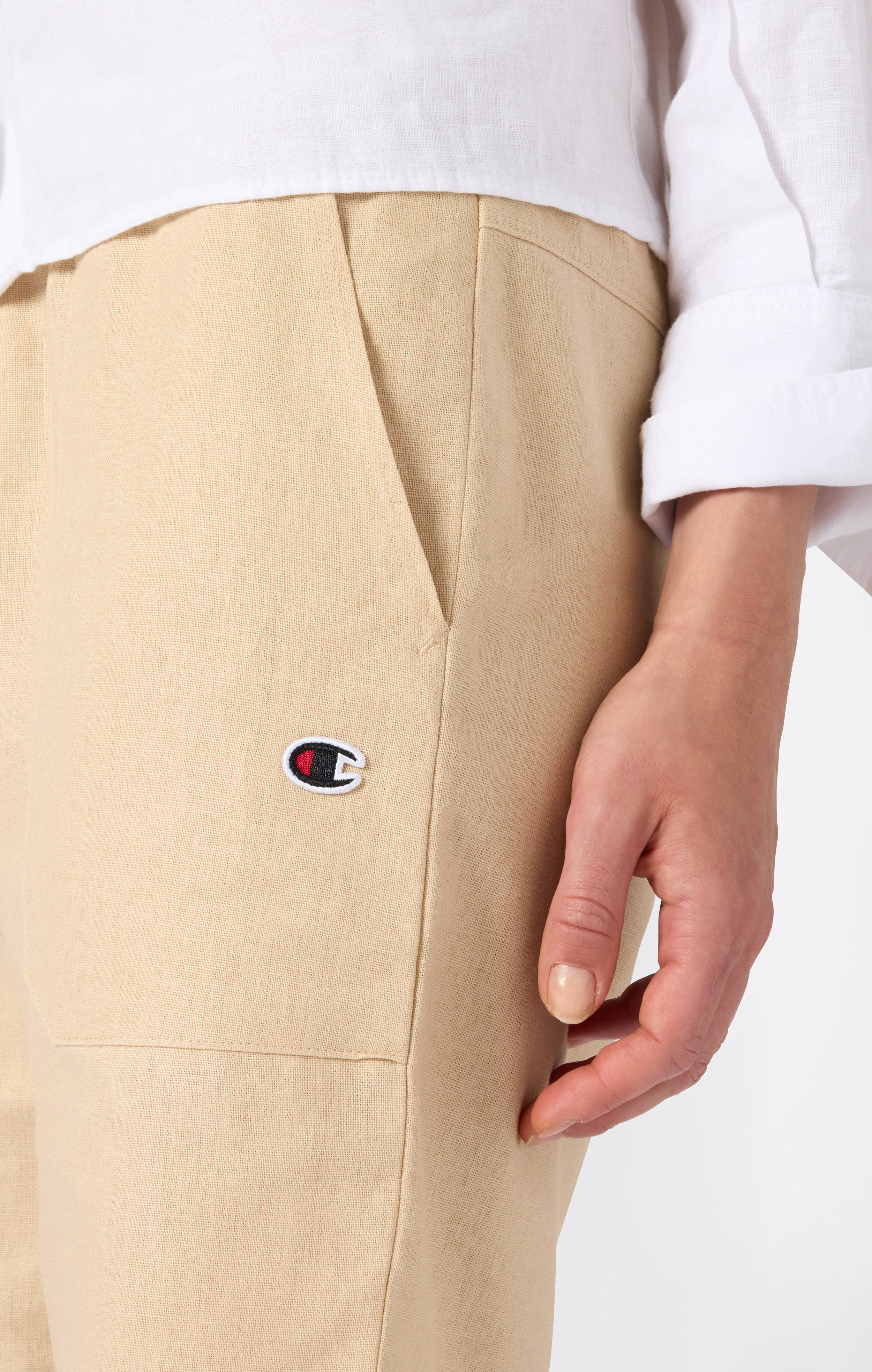 Bermuda da donna in misto lino lavato