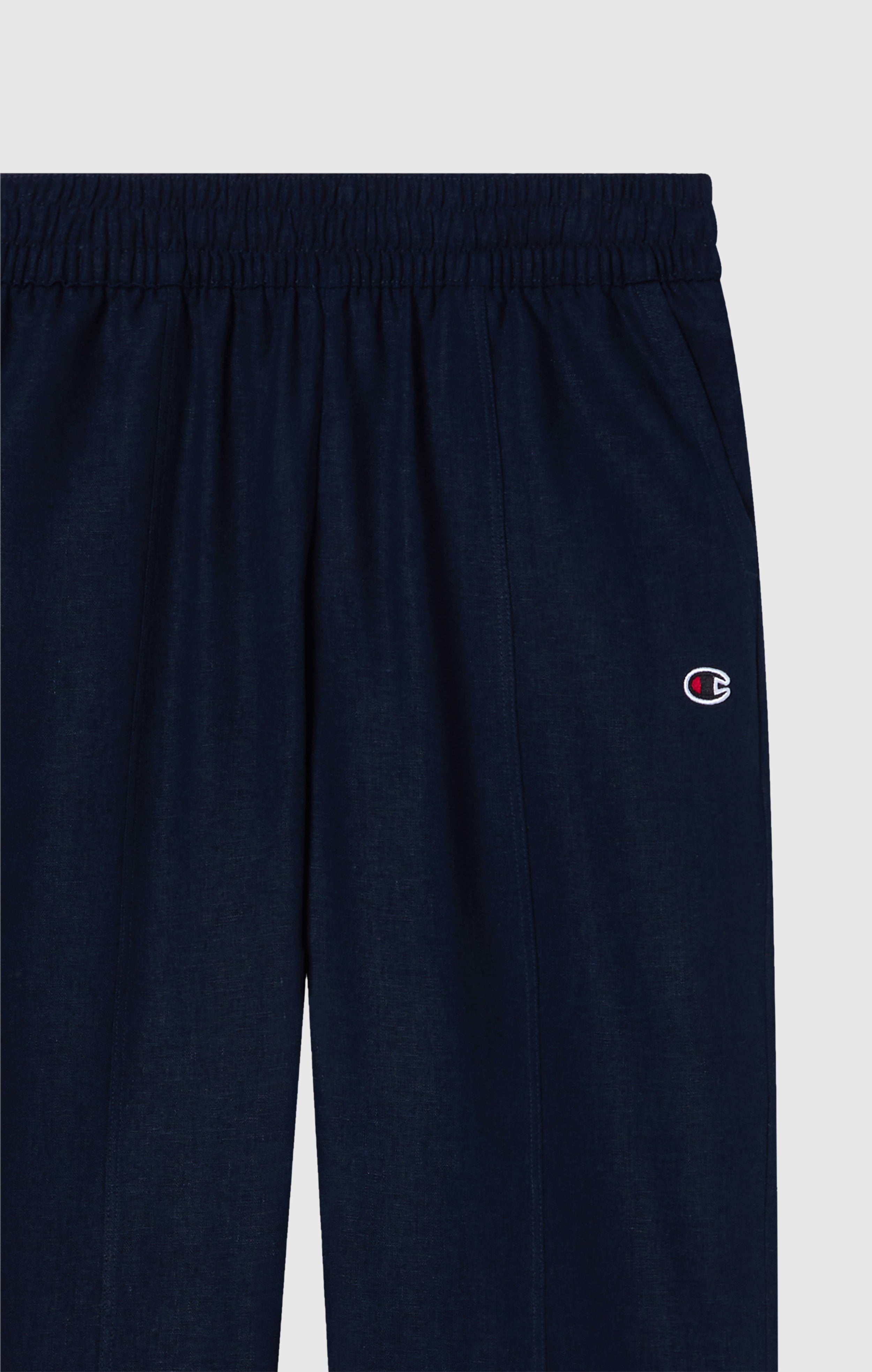 Pantalón de mujer de mezcla de lino con dobladillo recto