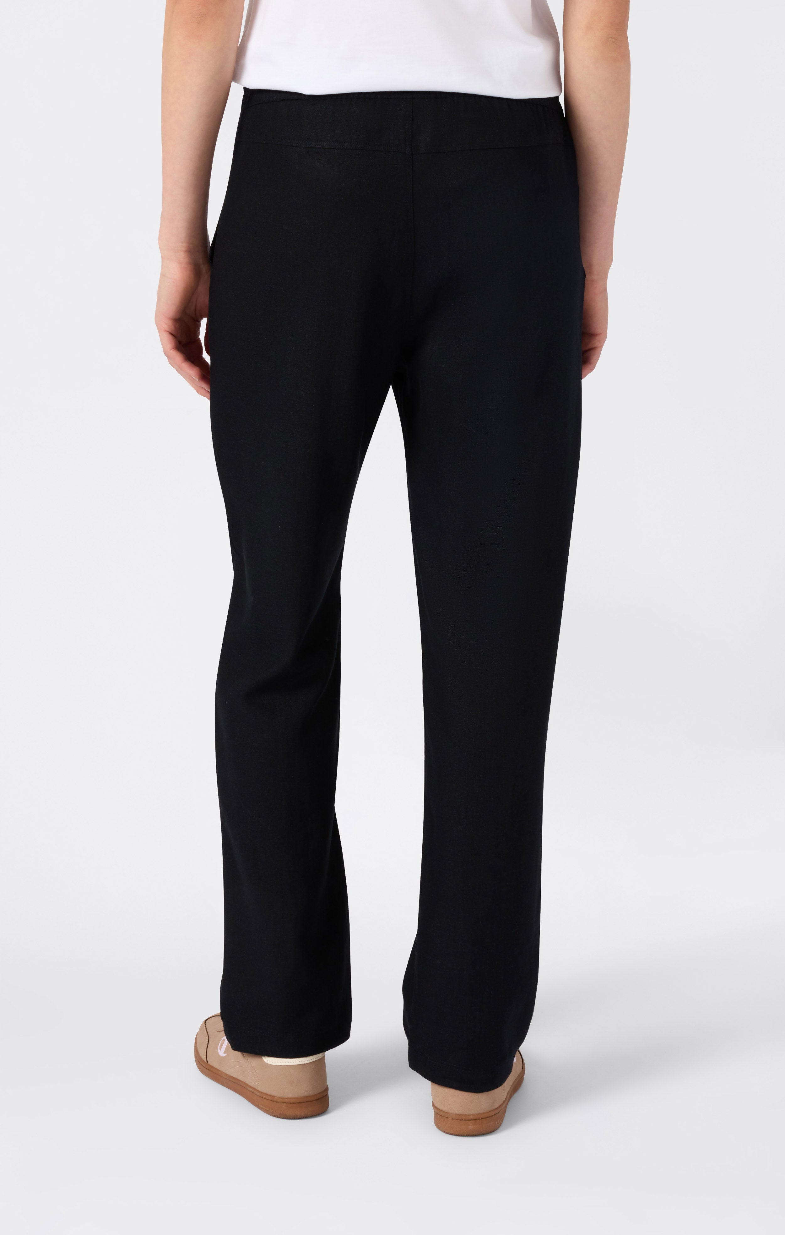 Women’s Straight Hem Linen-Blend Pants