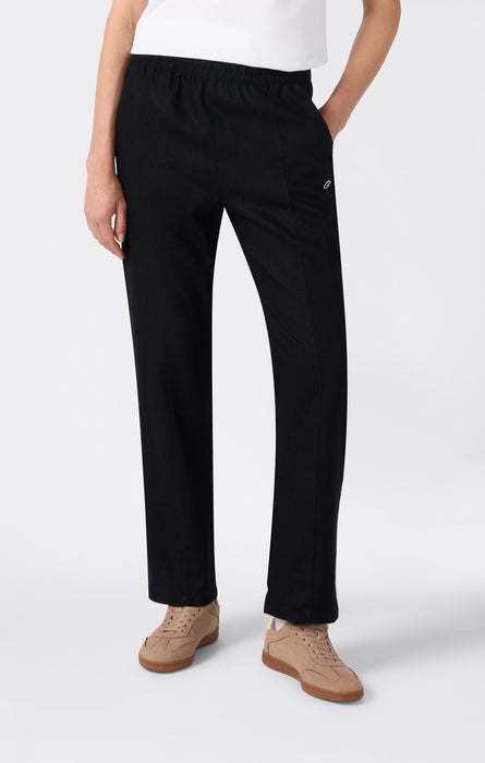 Pantalón de mujer de mezcla de lino con dobladillo recto