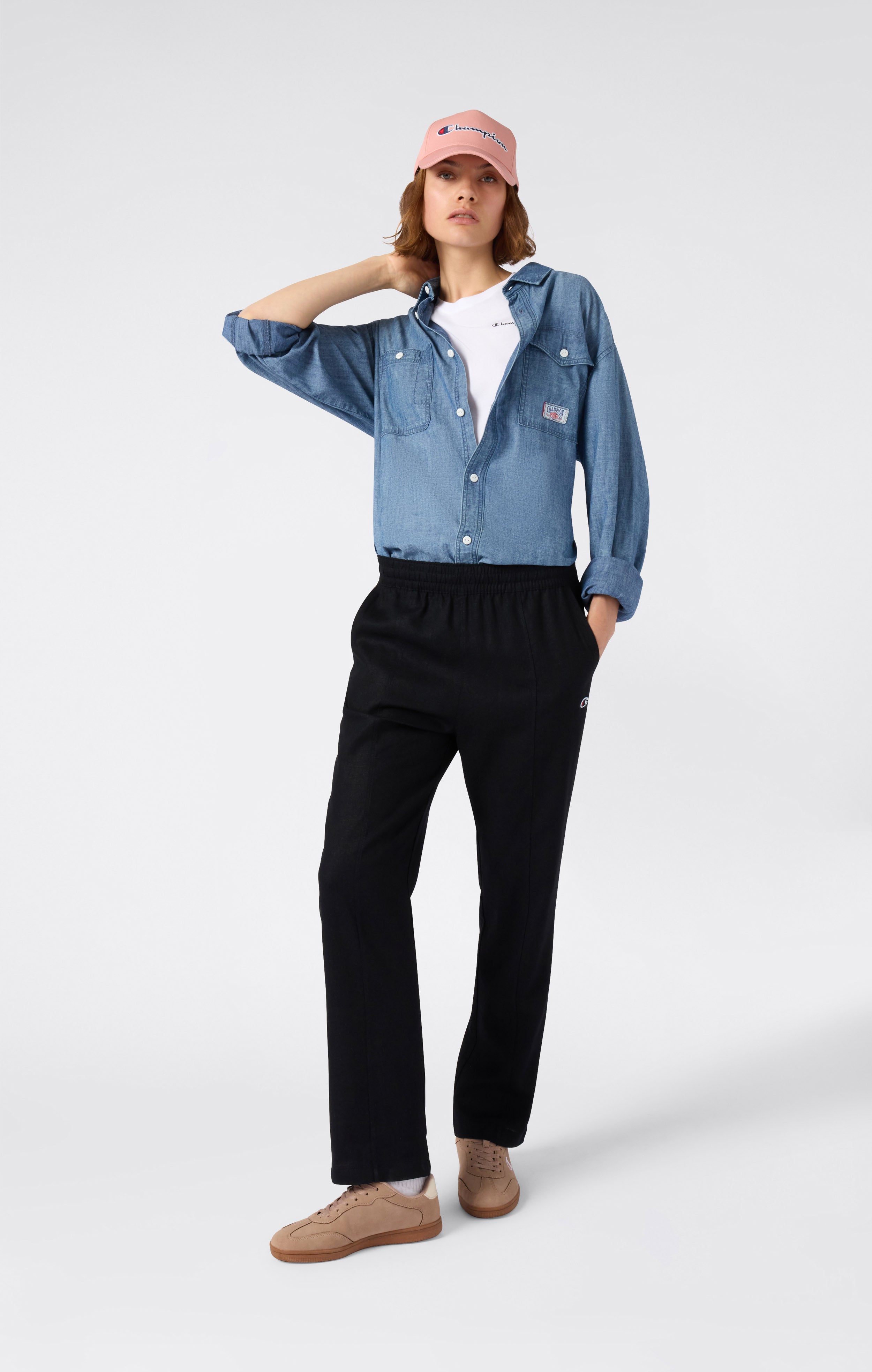 Women’s Straight Hem Linen-Blend Pants