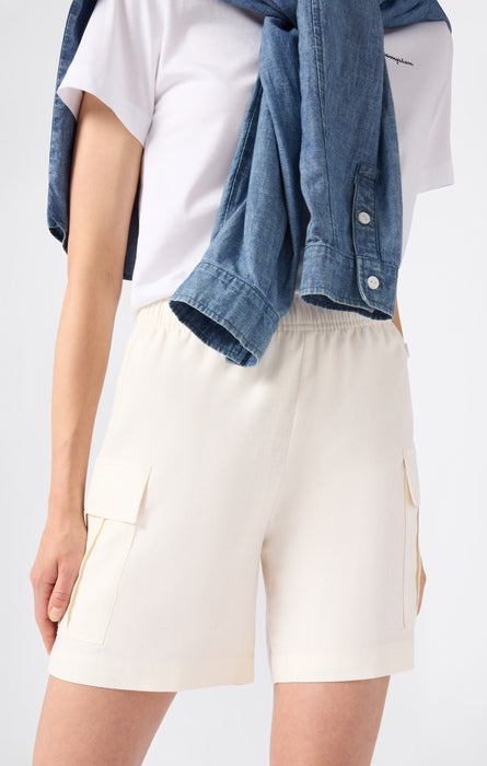 Damen-Cargo-Bermuda aus Leinenmischung