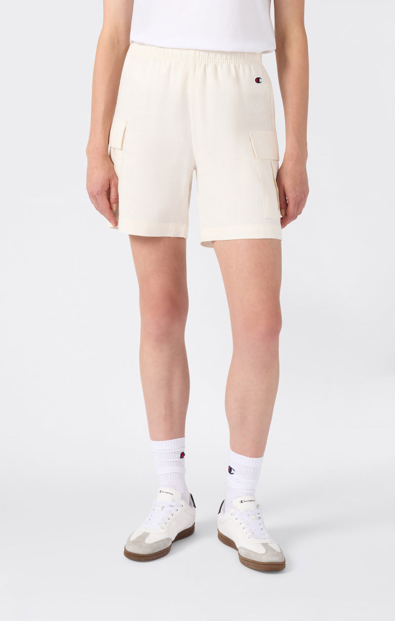 Women’s Linen-Blend Cargo Bermuda