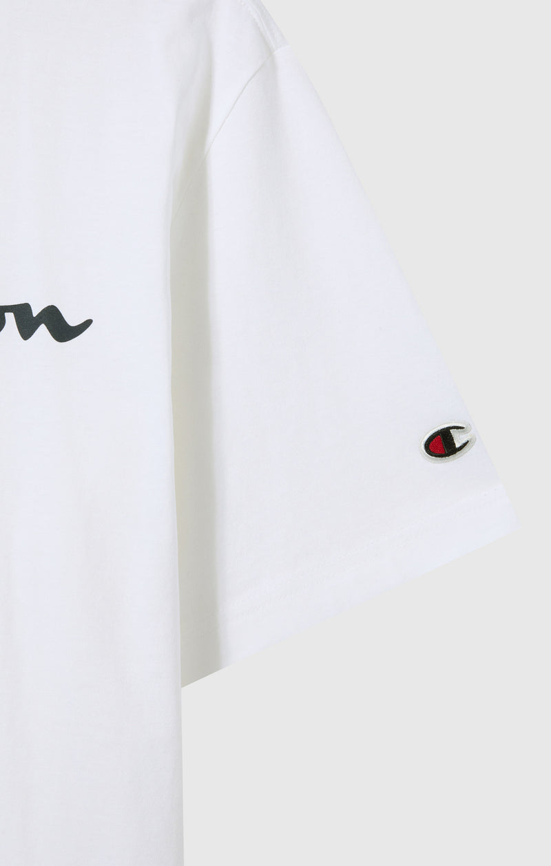 Camiseta de punto de algodón con logotipo grande Blanco icons