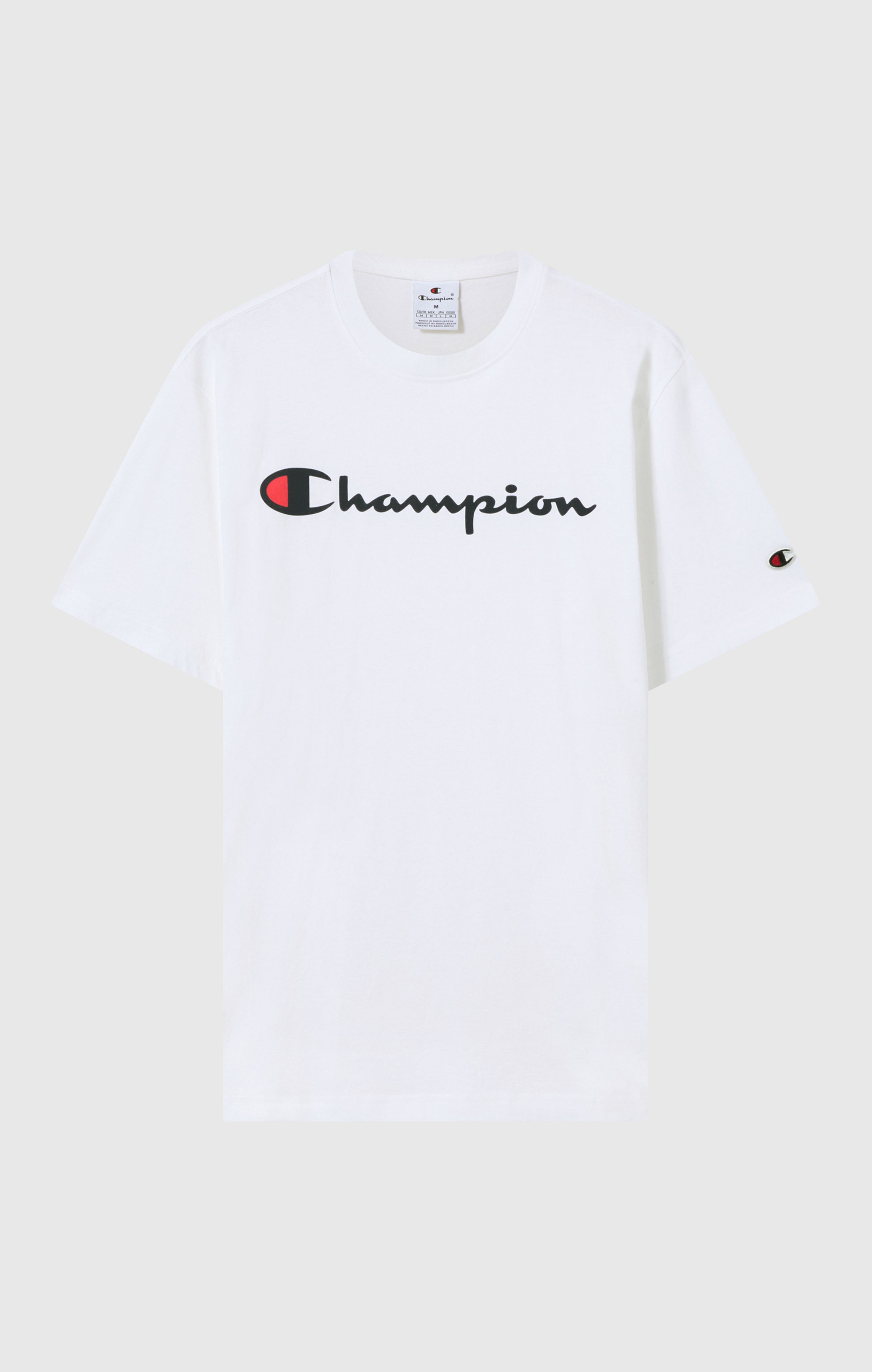 Camiseta de punto de algodón con logotipo grande