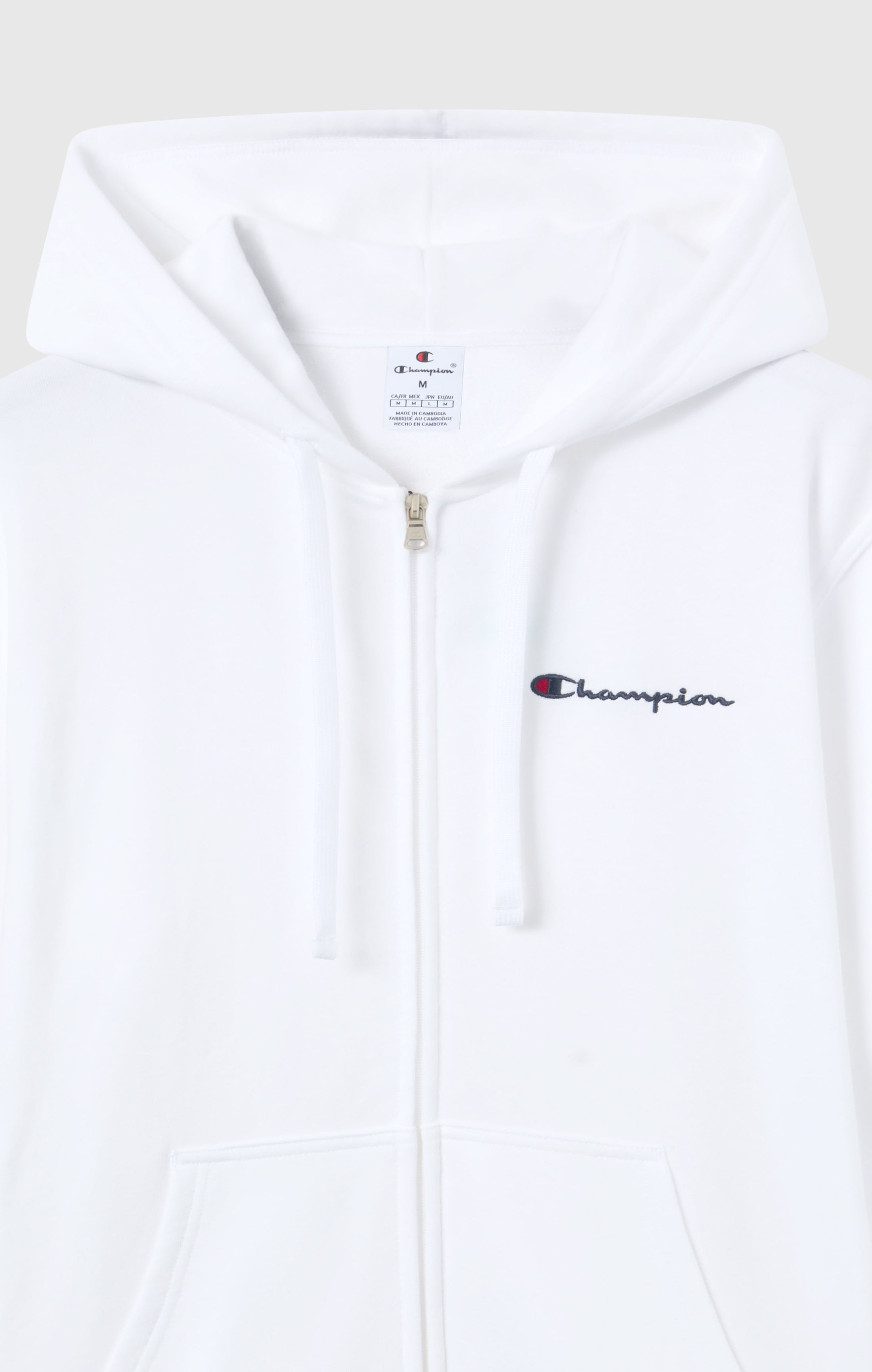 Men's Lightweight Slim Fit Hoodie with Full Zip and Small Logo