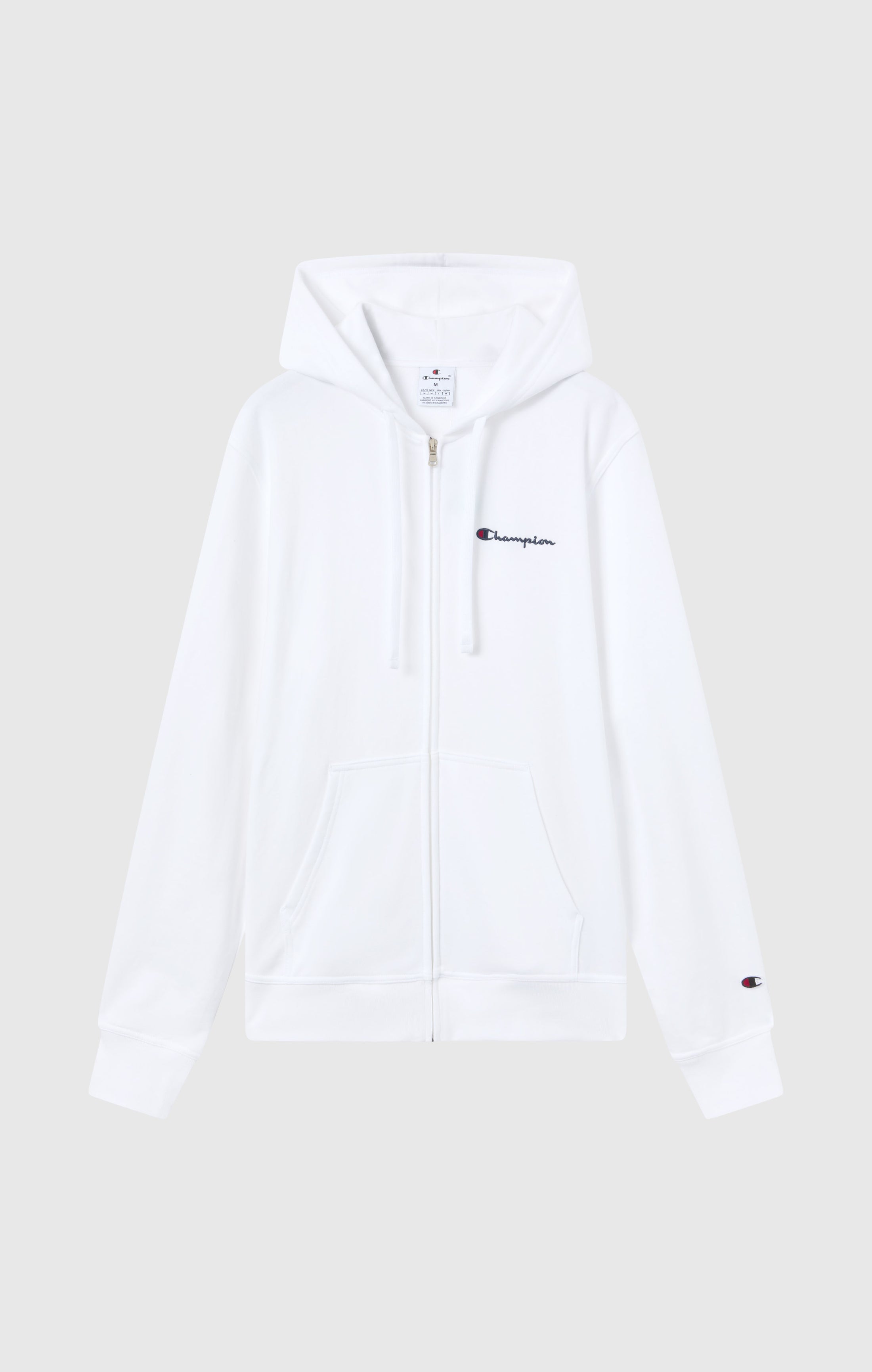 Men's Lightweight Slim Fit Hoodie with Full Zip and Small Logo