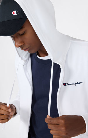Men's Lightweight Slim Fit Hoodie with Full Zip and Small Logo