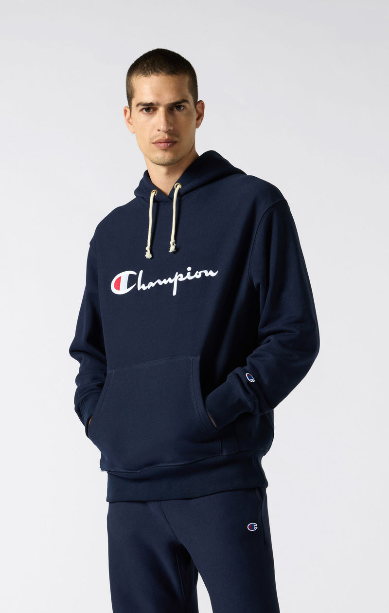 Felpa Uomo in Reverse Weave ampia con cappuccio