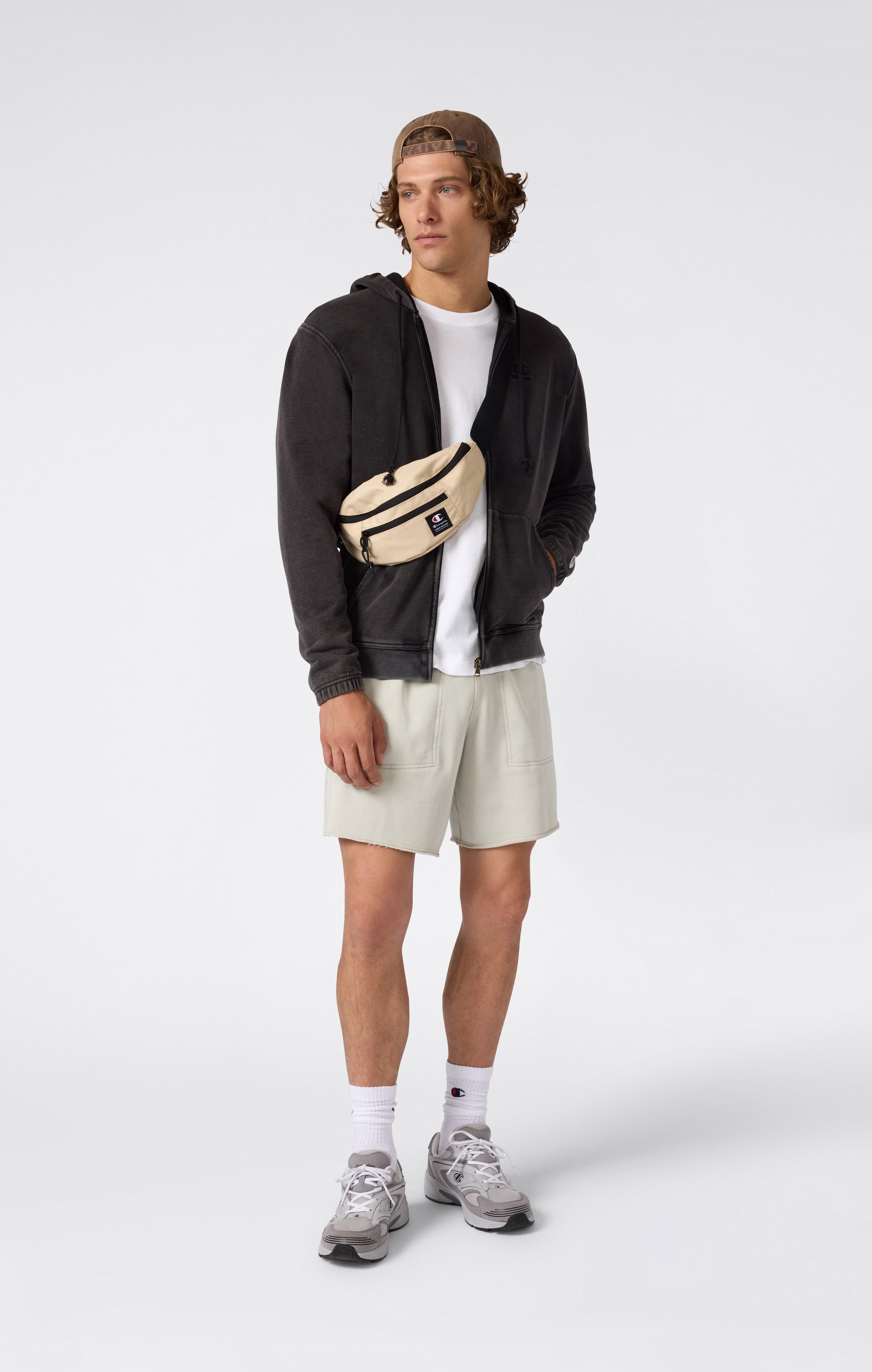 Felpa con Cappuccio da Uomo con Zip Intera