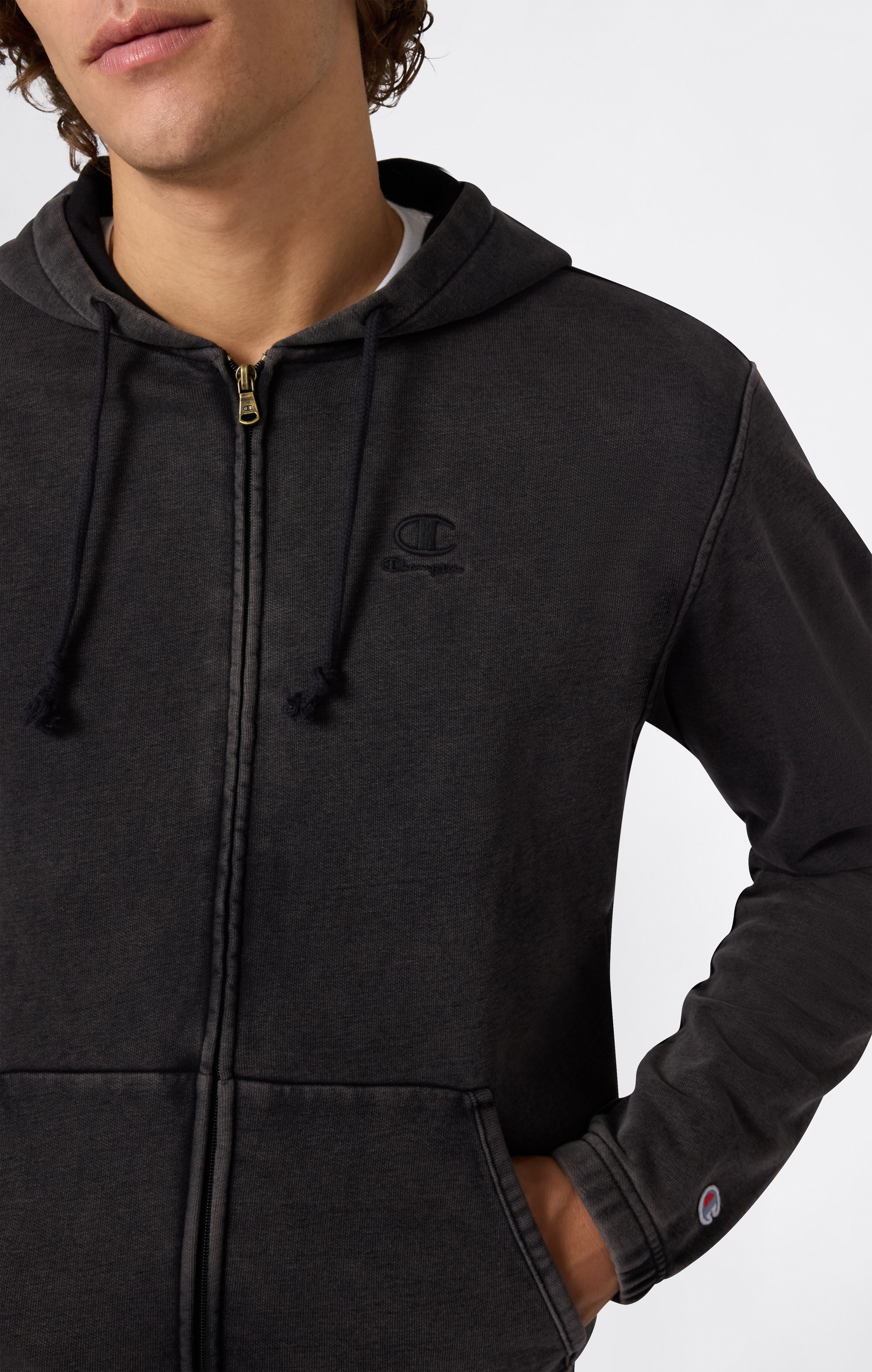 Felpa con Cappuccio da Uomo con Zip Intera