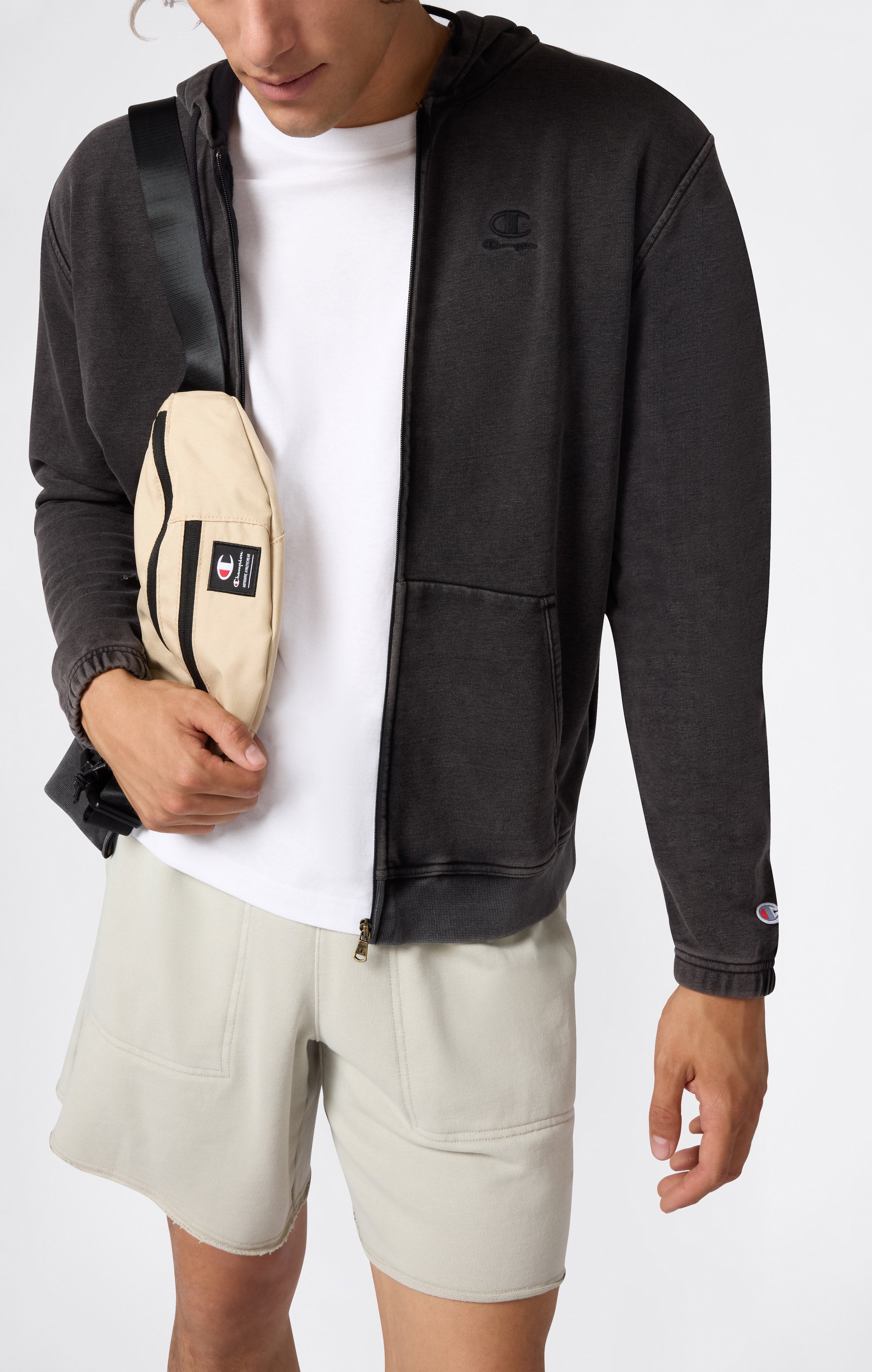 Felpa con Cappuccio da Uomo con Zip Intera