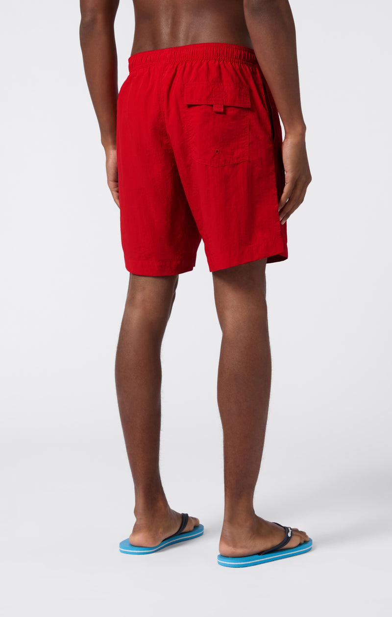 Short de plage avec grand logo