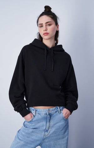 Felpa Con Cappuccio Boxy Essenziale