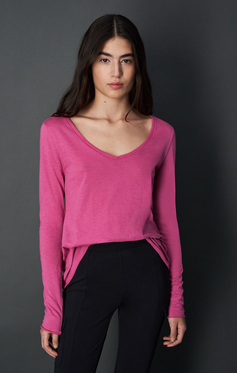 Flared Long-Sleeve T-Shirt